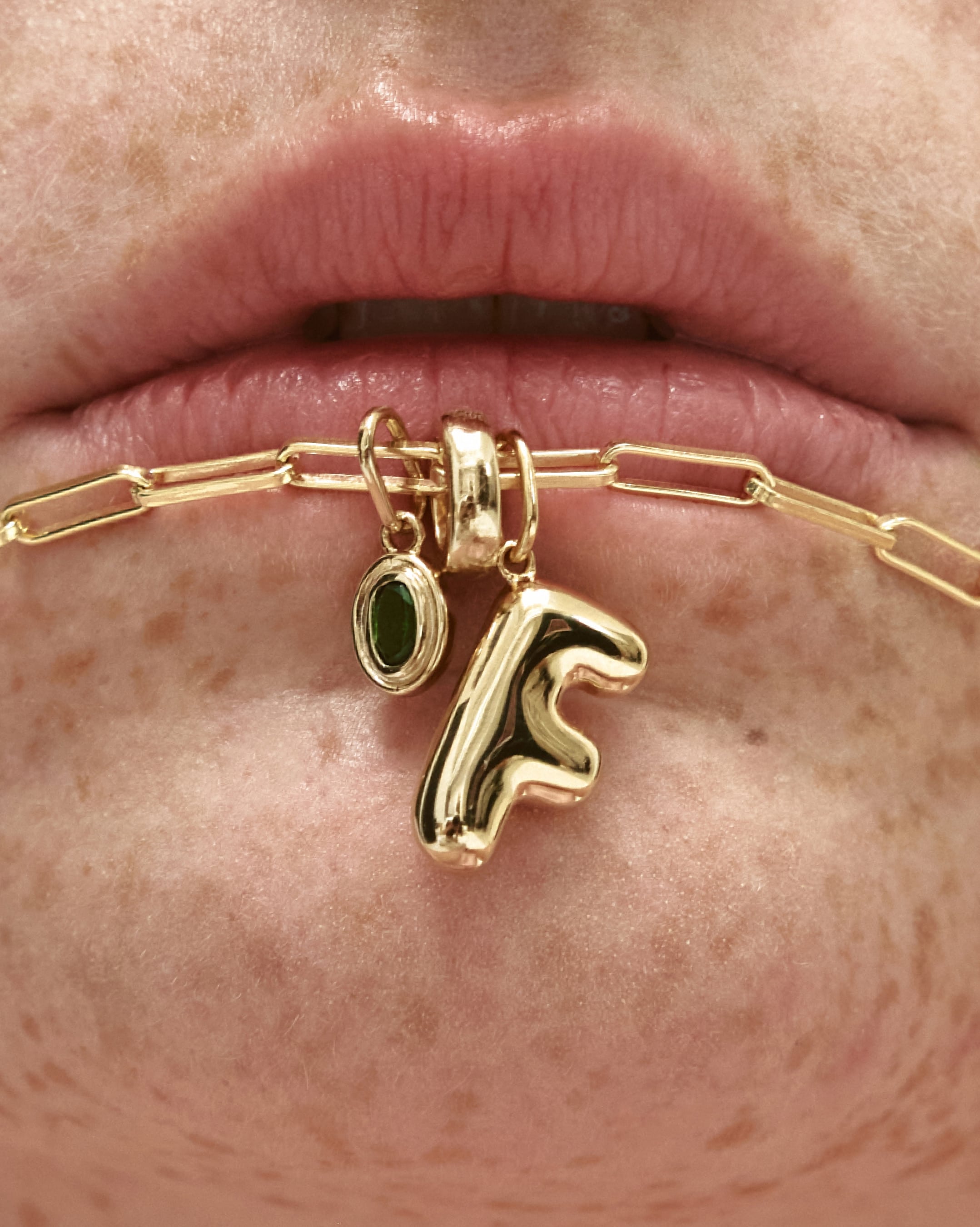 Bubble Letter Large Charm