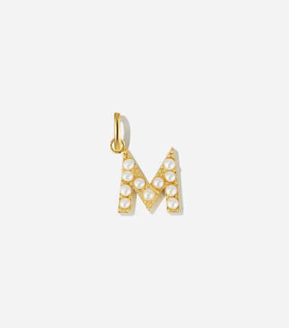 Pearl Letter Charm