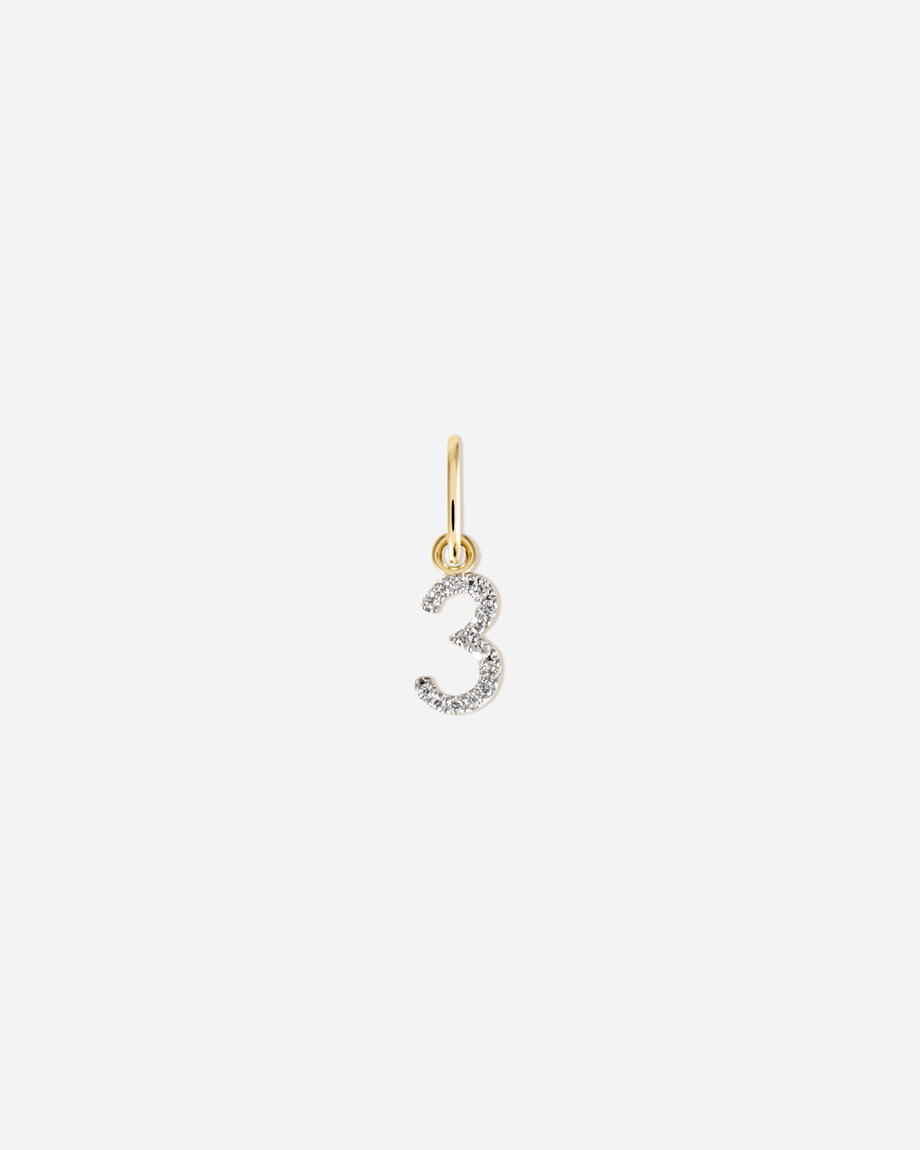 Lab-Grown Diamond Number Charm