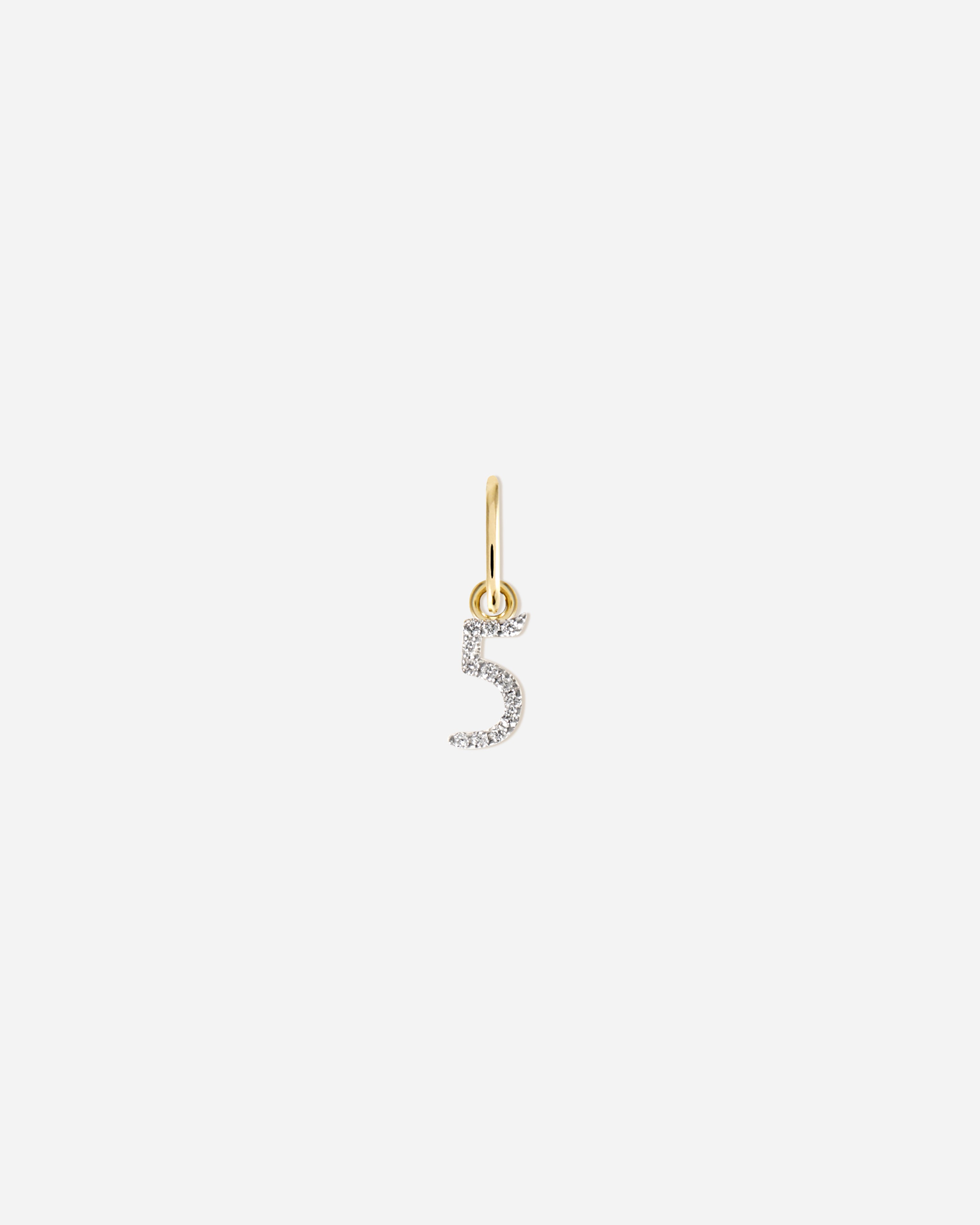Lab-Grown Diamond Number Charm