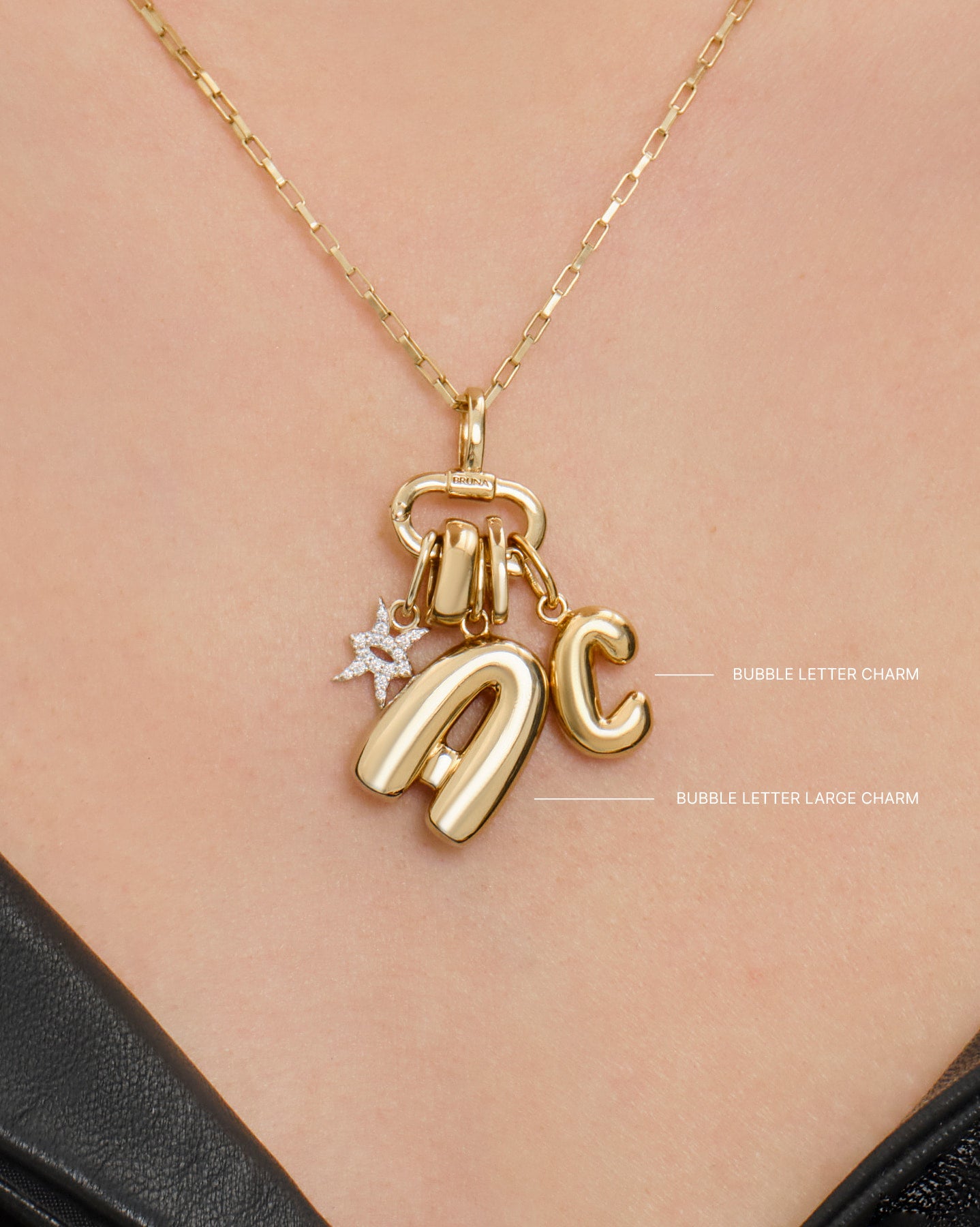 Bubble Letter Large Charm