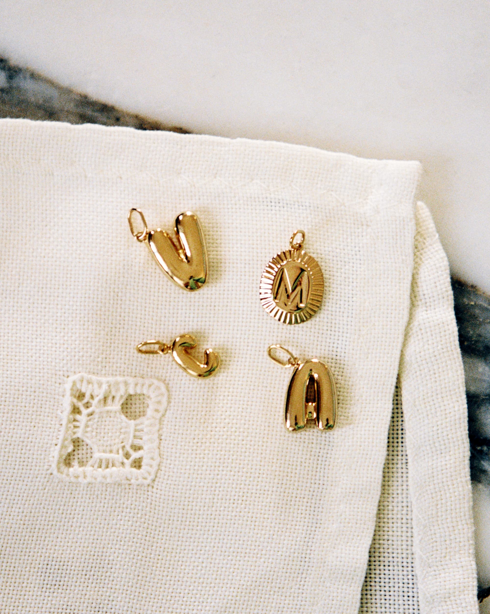 Bubble Letter Large Charm