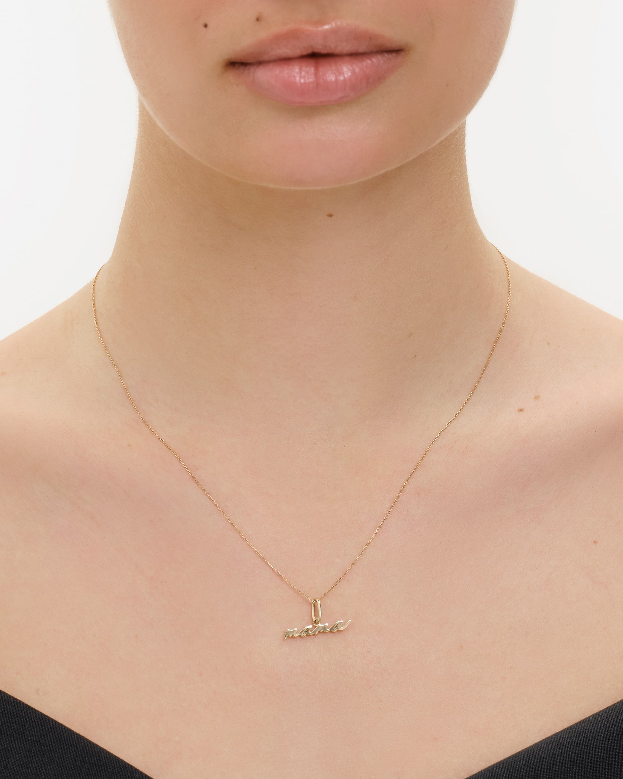 Mama Small 14k Gold Charm