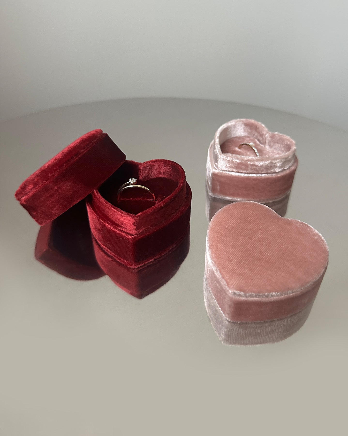 Heart Small Velvet Ring Box