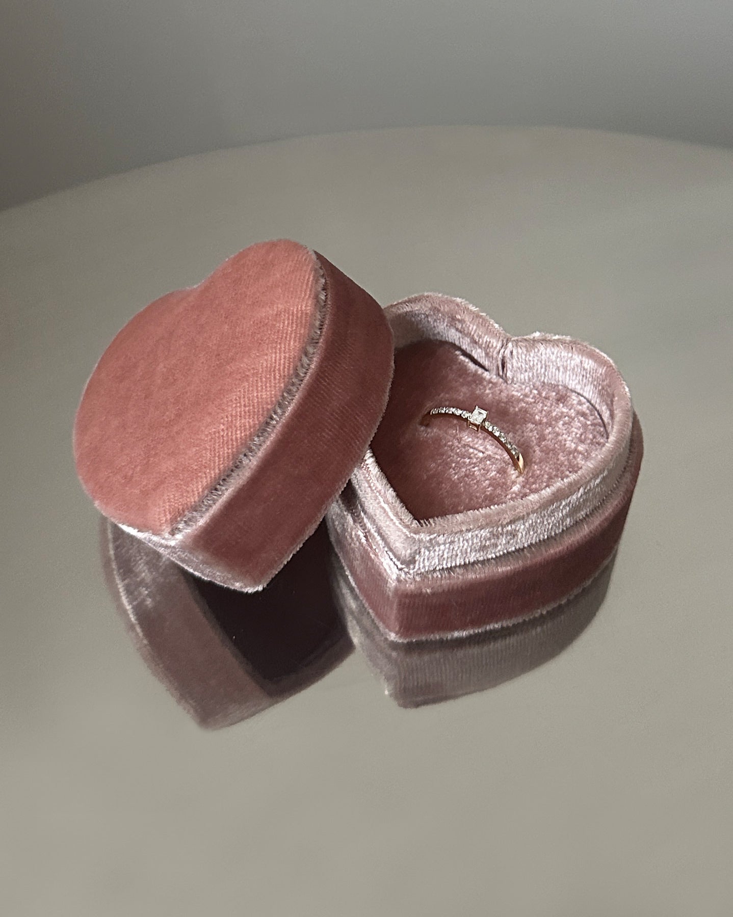 Heart Small Velvet Ring Box