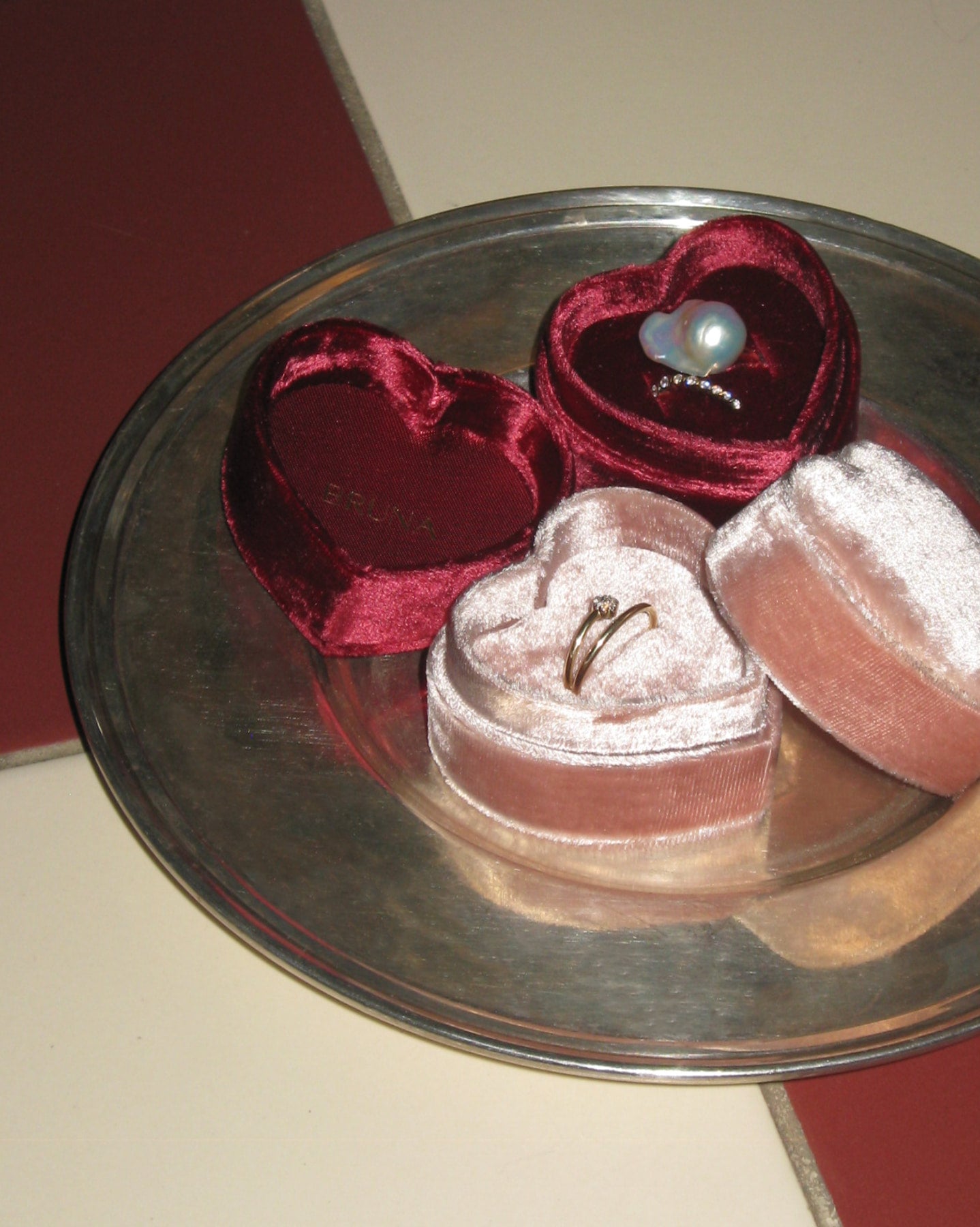 Heart Small Velvet Ring Box