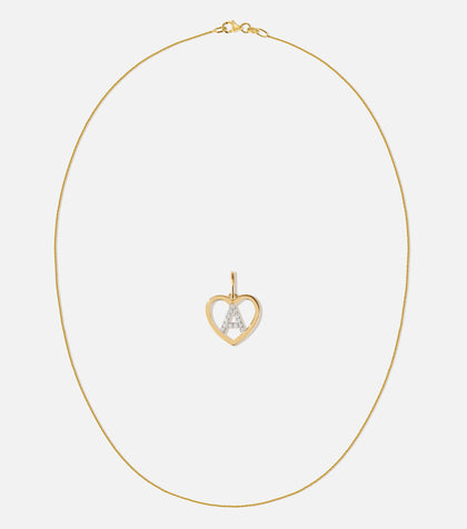 BRUNA The Label Sets A / 14k Massivgold / Laborgezüchtete Diamanten Amour Letter Pendant Set