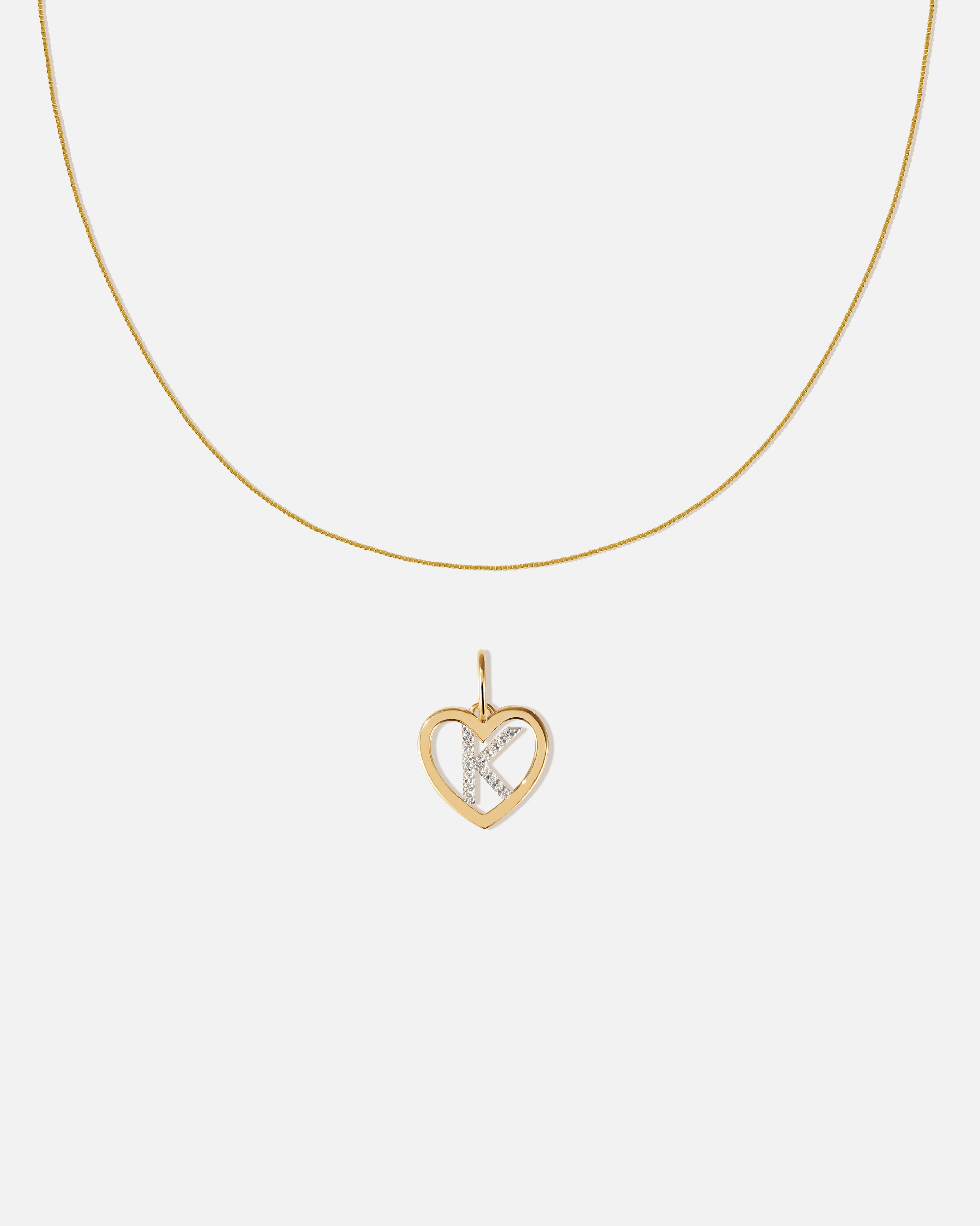 BRUNA The Label Sets K / 14k Massivgold / Laborgezüchtete Diamanten Amour Letter Pendant Set