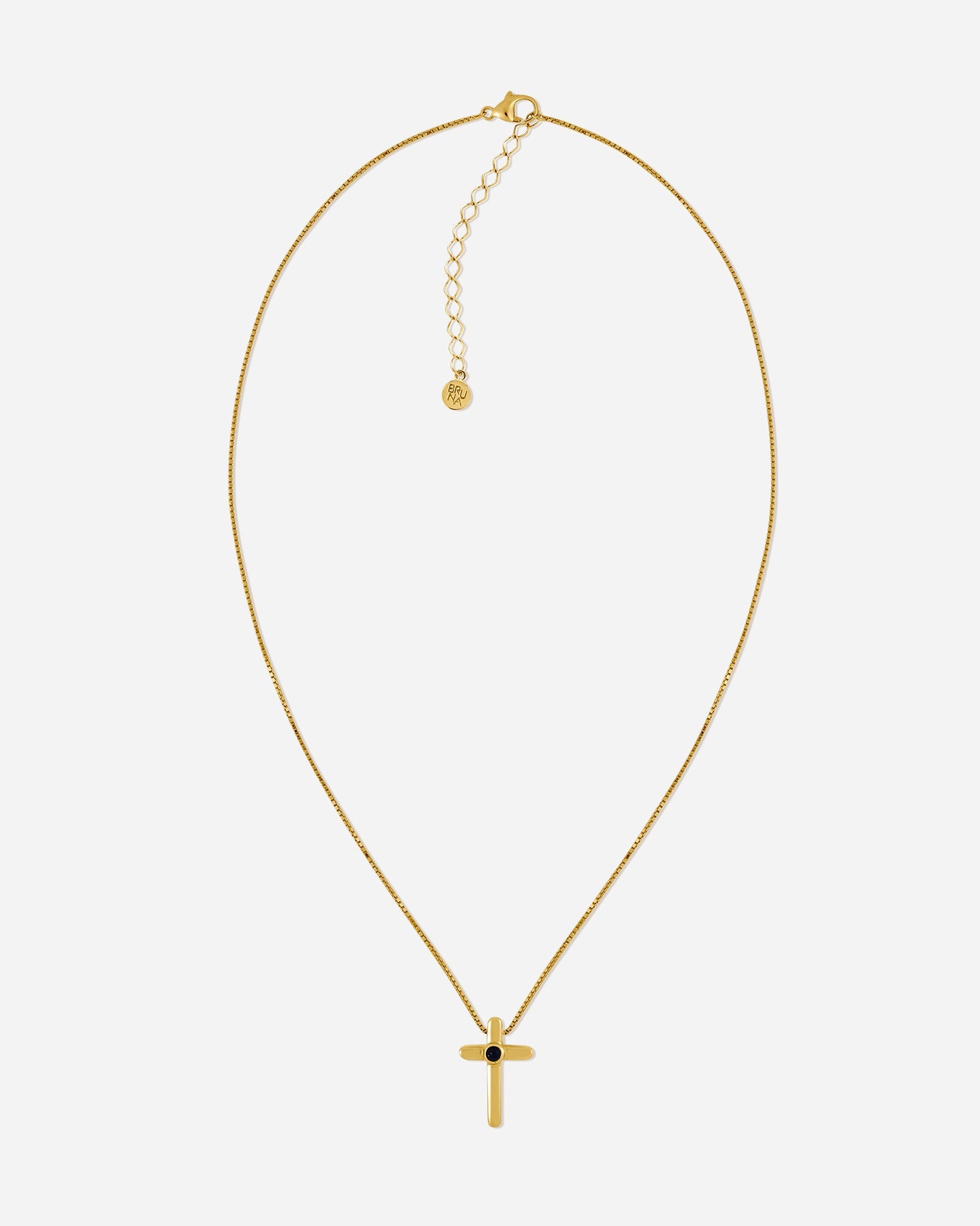 BRUNA The Label Necklace 18k Gold Vermeil / Black Onyx Assisi Onyx Necklace