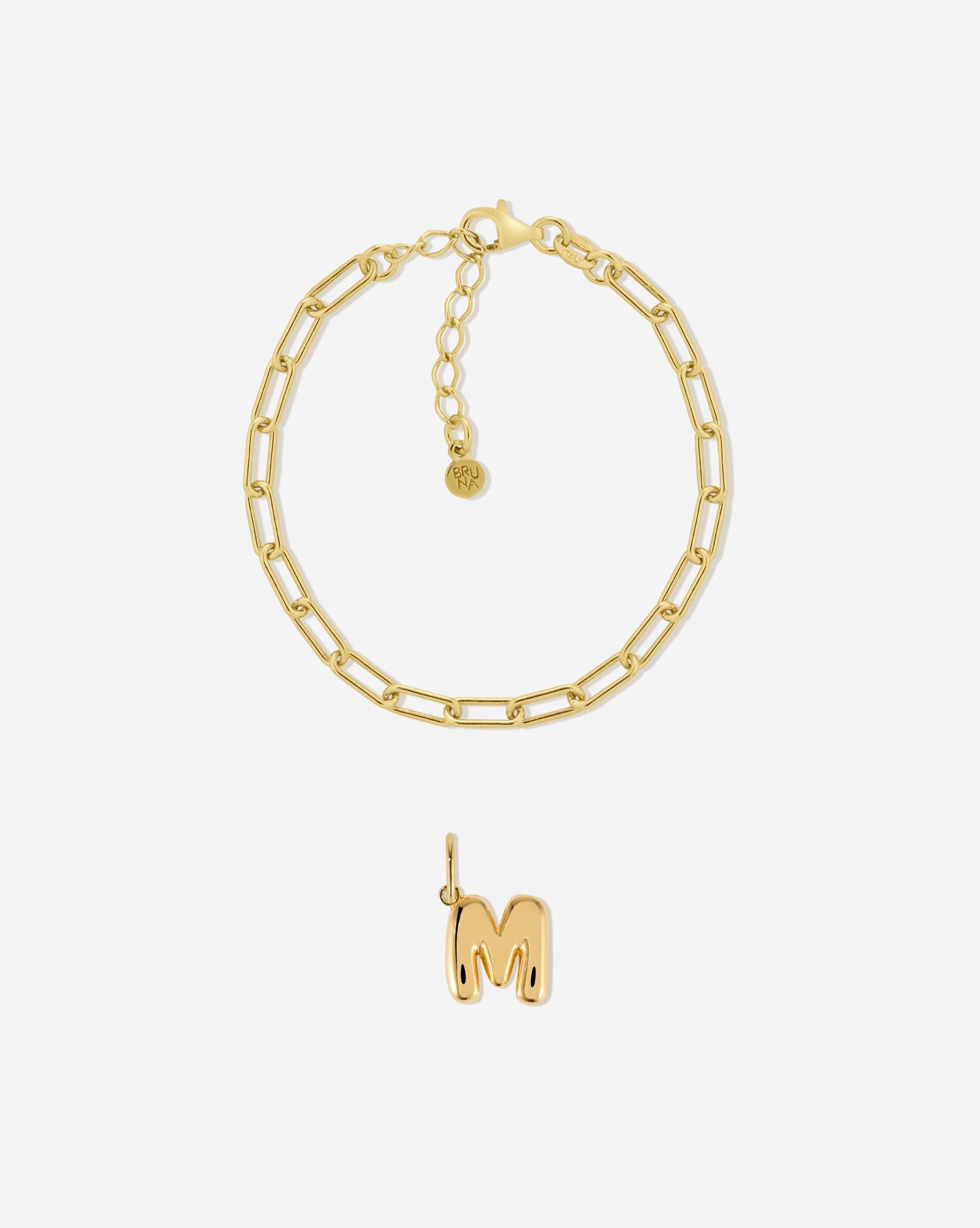 BRUNA The Label Sets M / 18k Gold Vermeil Beverly Hills Bubble Letter Set
