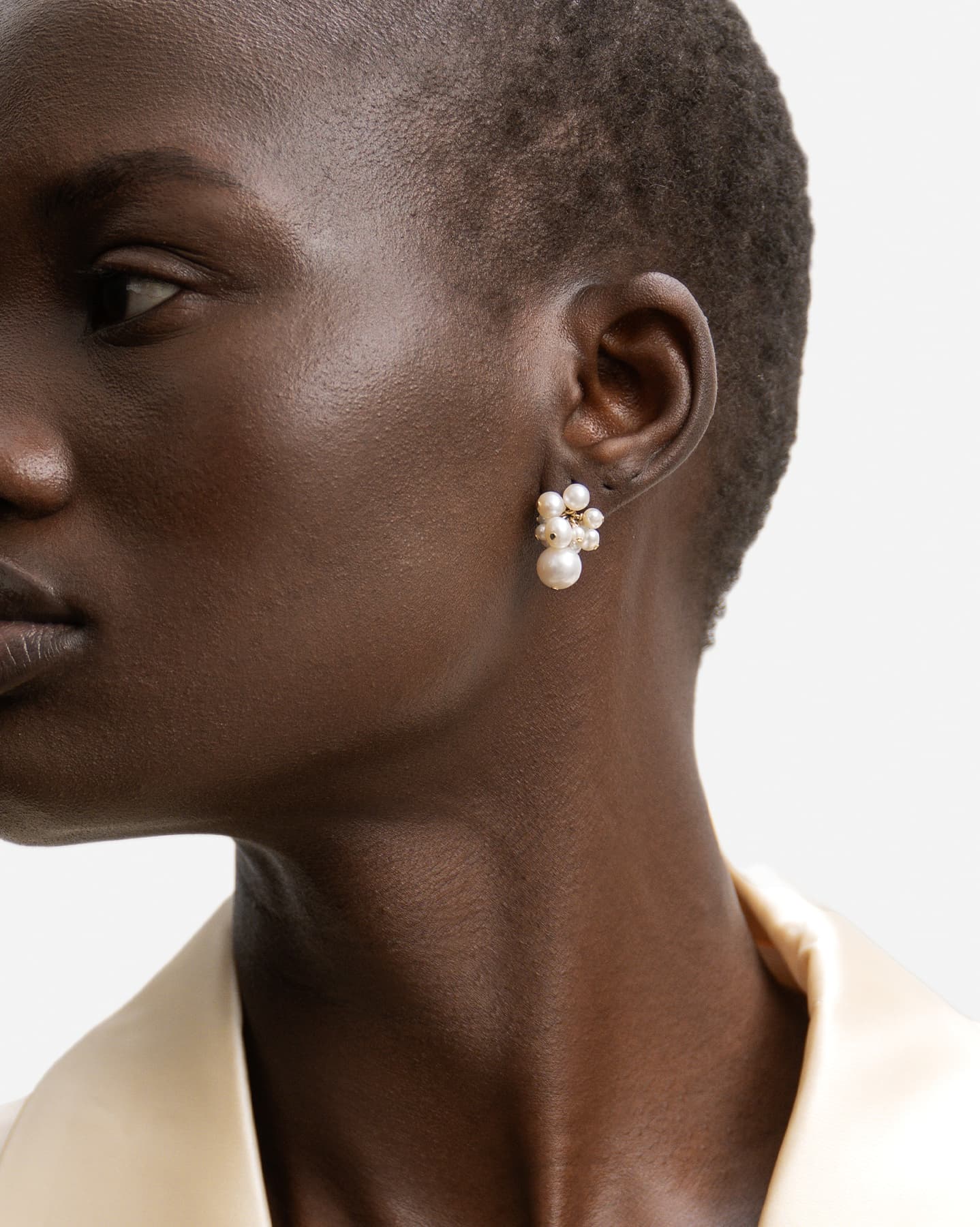 BRUNA The Label Earrings 18k Gold Vermeil / Perlen Bordeaux Earrings