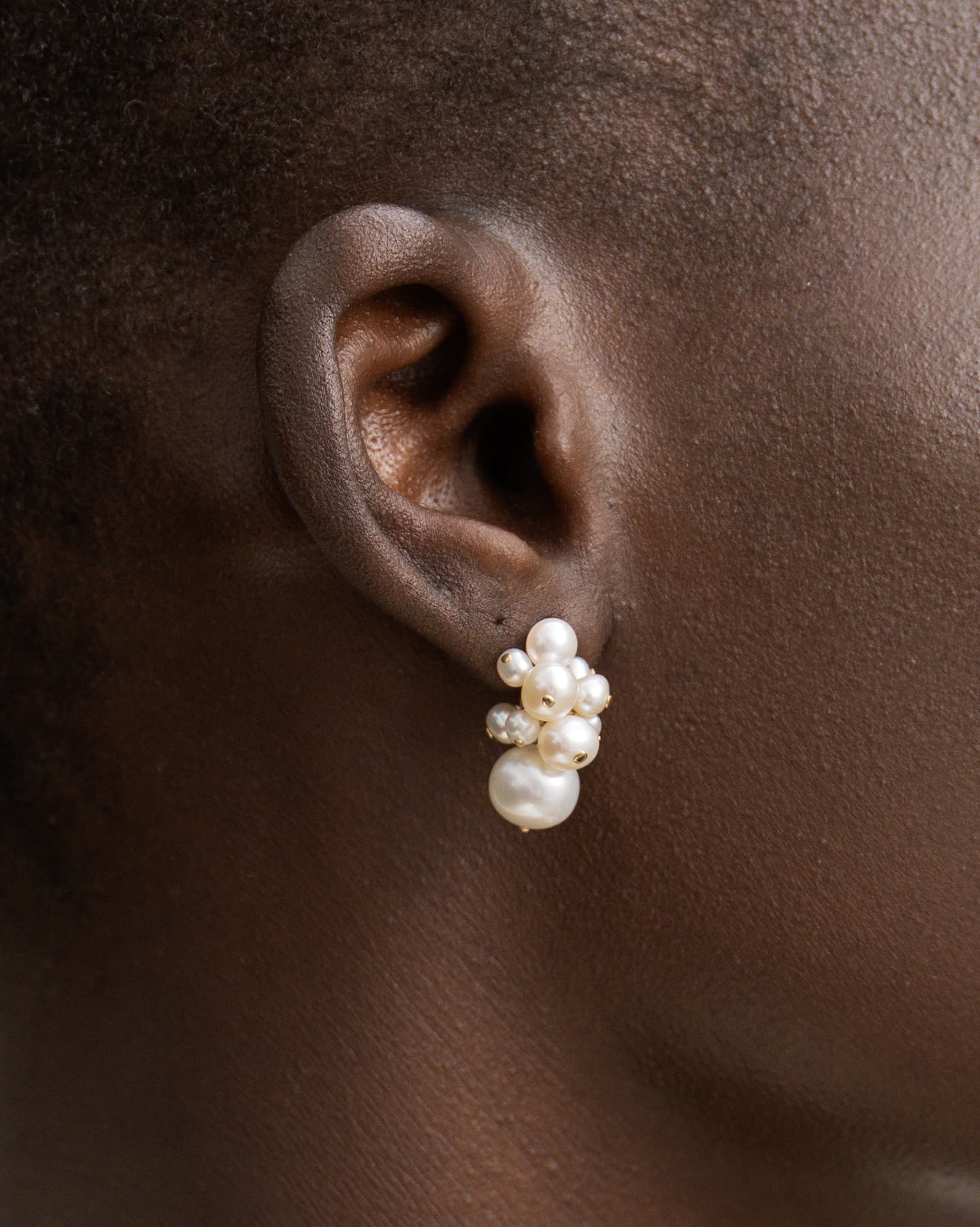 BRUNA The Label Earrings 18k Gold Vermeil / Perlen Bordeaux Earrings