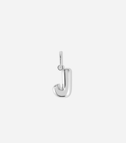 BRUNA The Label Charm J / 925 Sterling Silber Bubble Letter Charm