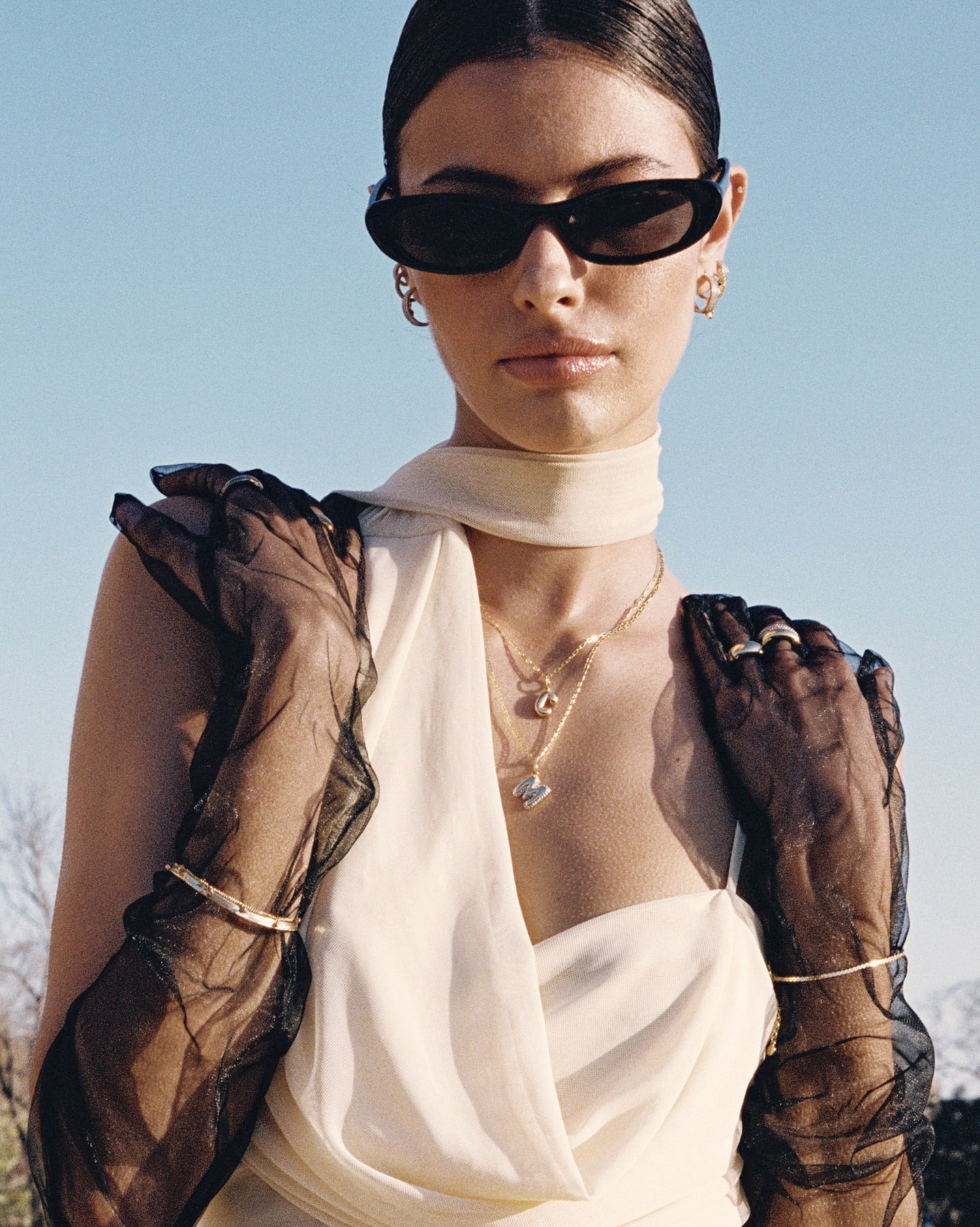 BRUNA The Label Charm Bubble Letter Topaz Charm