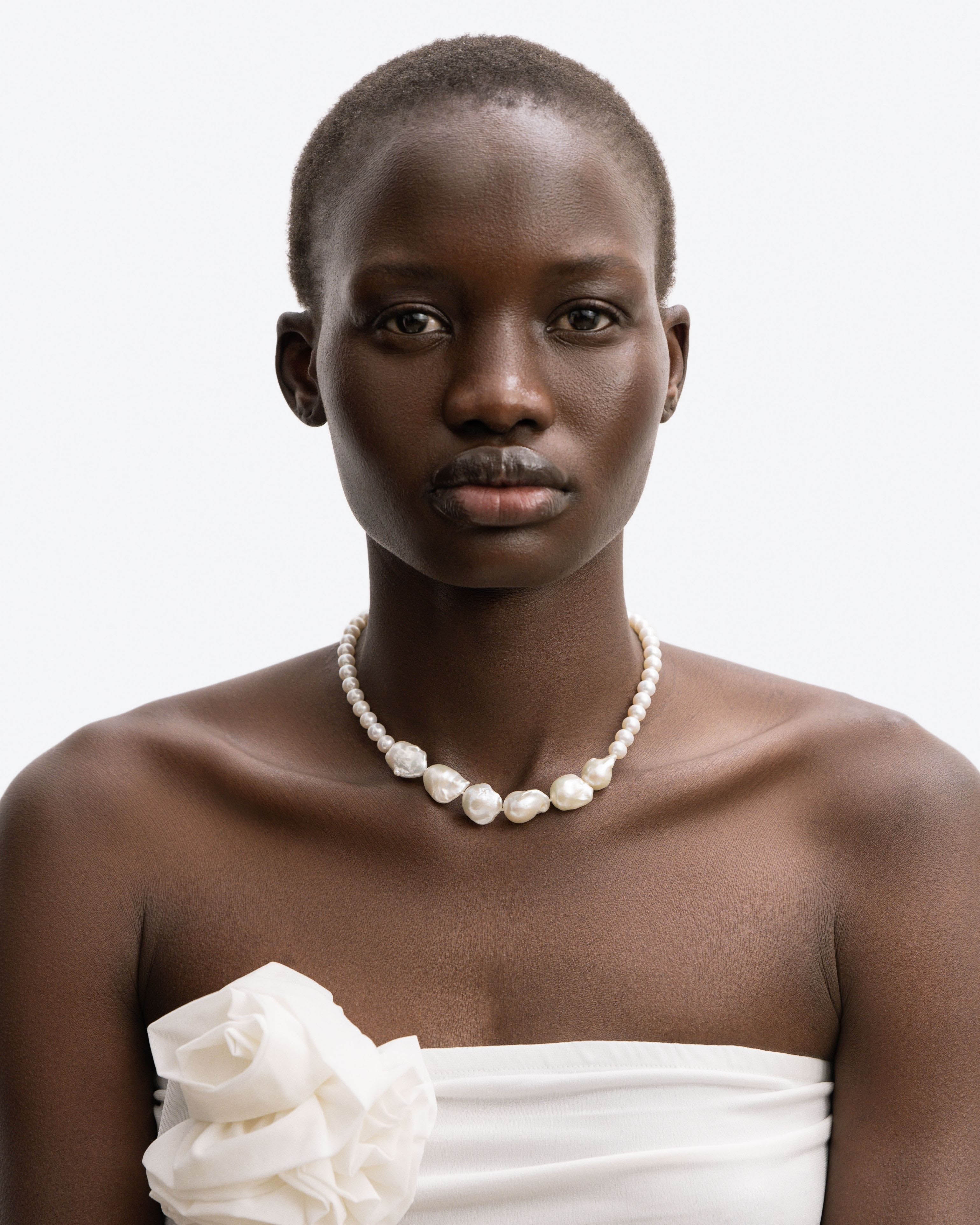 BRUNA The Label Necklace 18k Gold Vermeil / Perlen Champagne Necklace