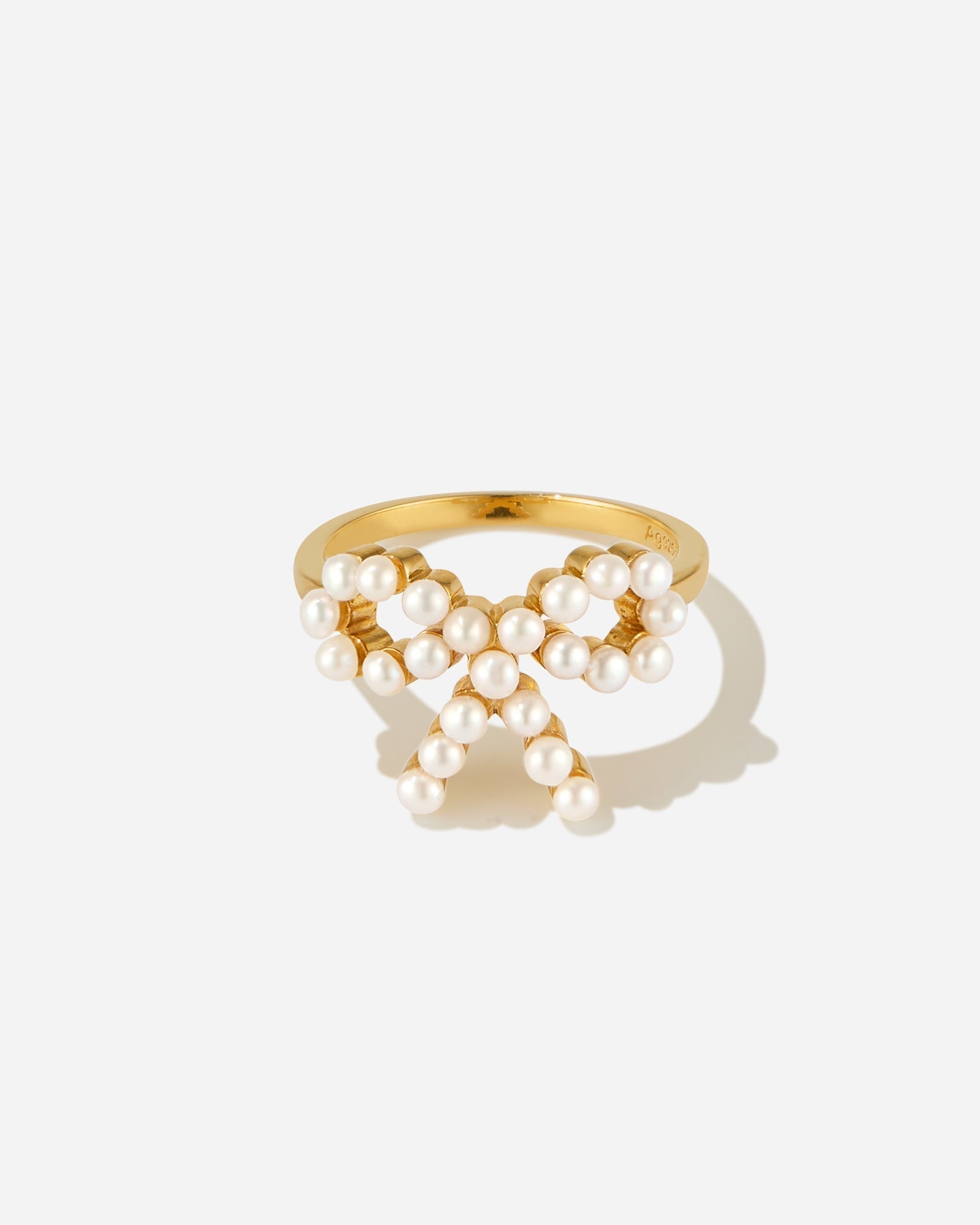 BRUNA The Label Ring 18k Gold Vermeil / Perlen / 52 Chéri Ring
