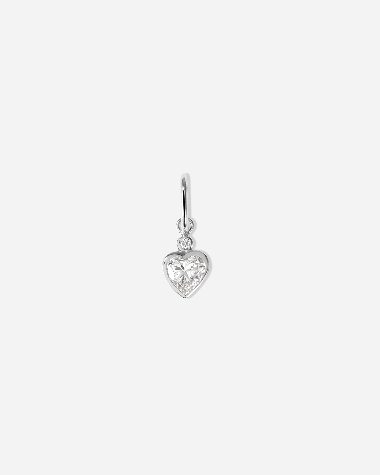 BRUNA The Label Charm 14k Weißgold / Laborgezüchtete Diamanten Coeur Charm