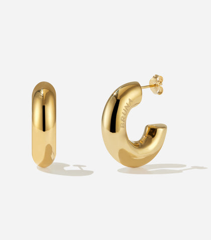 BRUNA The Label Earrings 18k Gold Vermeil Corsica Medium Hoops