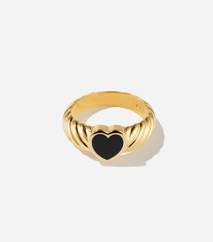BRUNA The Label Ring 18k Gold Vermeil / 52 / Black Onyx Corvina Onyx Ring