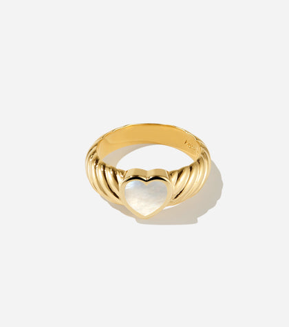 BRUNA The Label Ring 18k Gold Vermeil / 52 / Perlen Corvina Pearl Ring