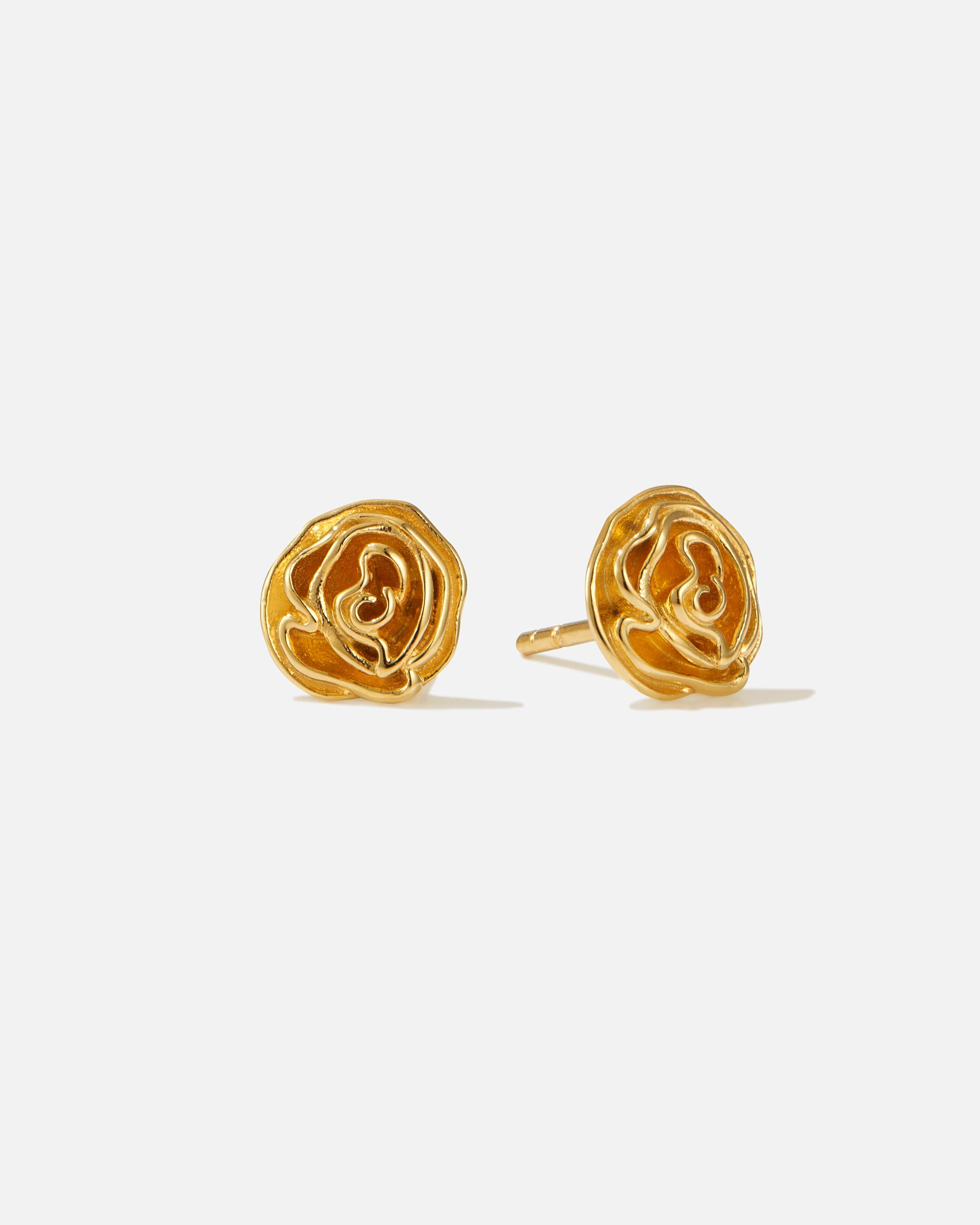 BRUNA The Label Earrings 18k Gold Vermeil Eau Rose Studs