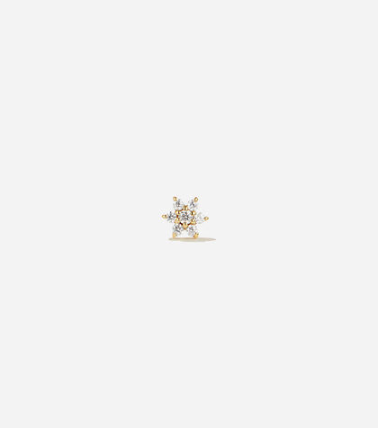 Bruna The Label Piercing 14k Massivgold / Laborgezüchtete Diamanten Etoile Threaded Stud