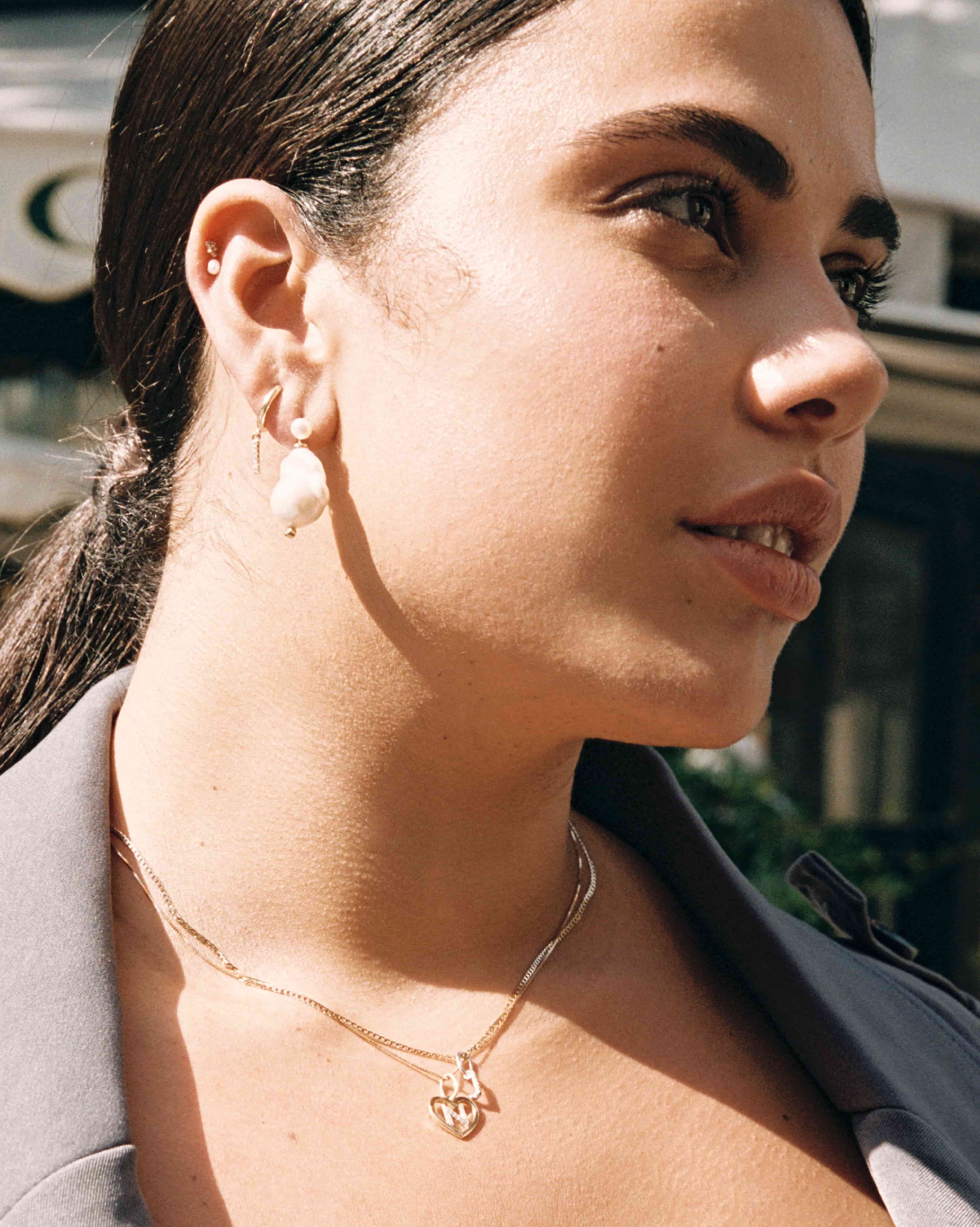 Bruna The Label Piercing 14k Massivgold / Laborgezüchtete Diamanten Etoile Threaded Stud