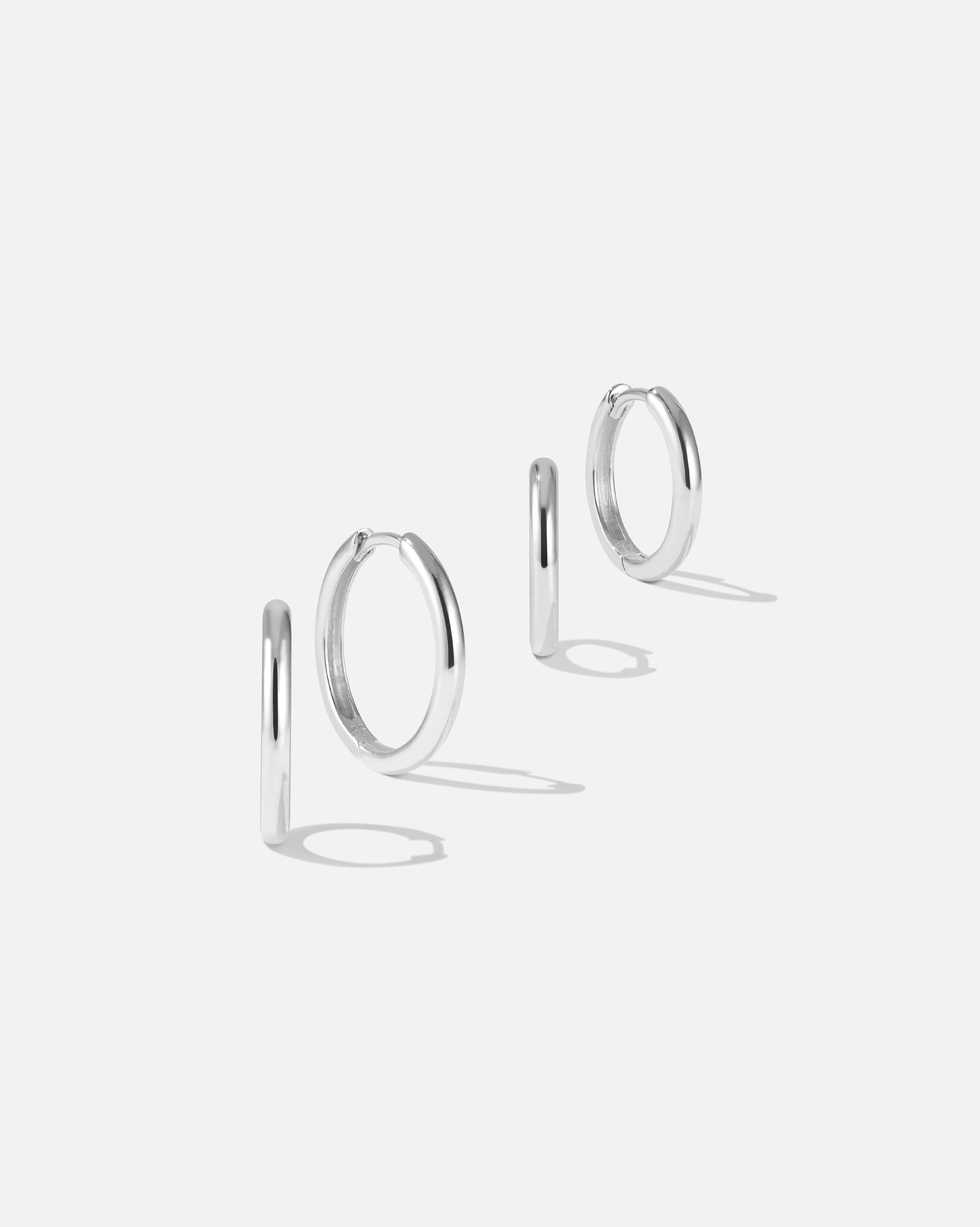 BRUNA The Label Sets 925 Sterling Silber Isola Hoops Large Set