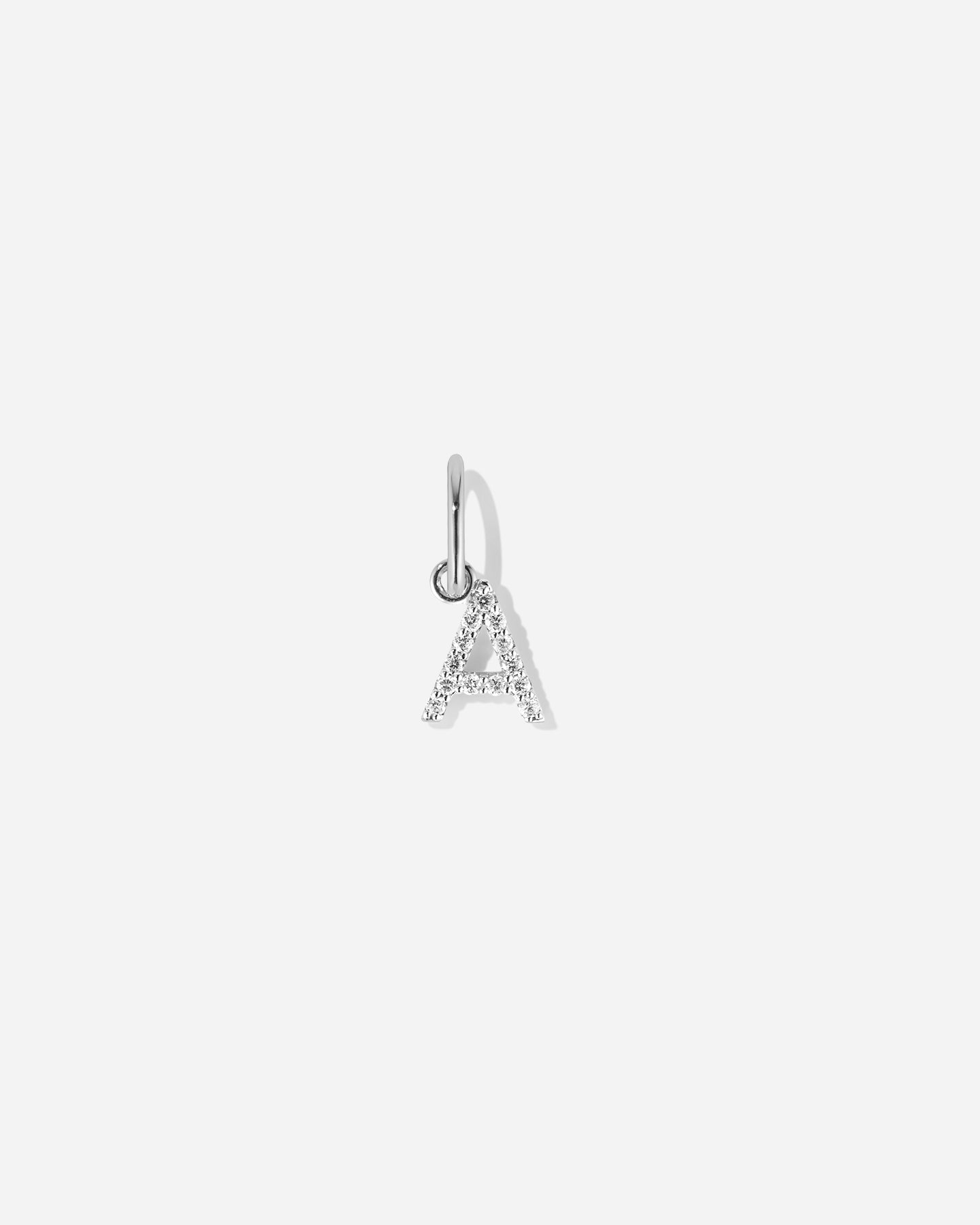 BRUNA The Label Charm A / 14k Weißgold / Laborgezüchtete Diamanten Lab-Grown Diamond Letter Charm