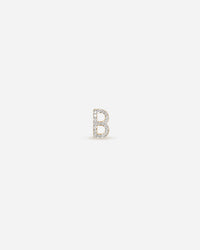 BRUNA The Label Earrings B / 14k Massivgold / Laborgezüchtete Diamanten Lab-Grown Diamond Letter Stud
