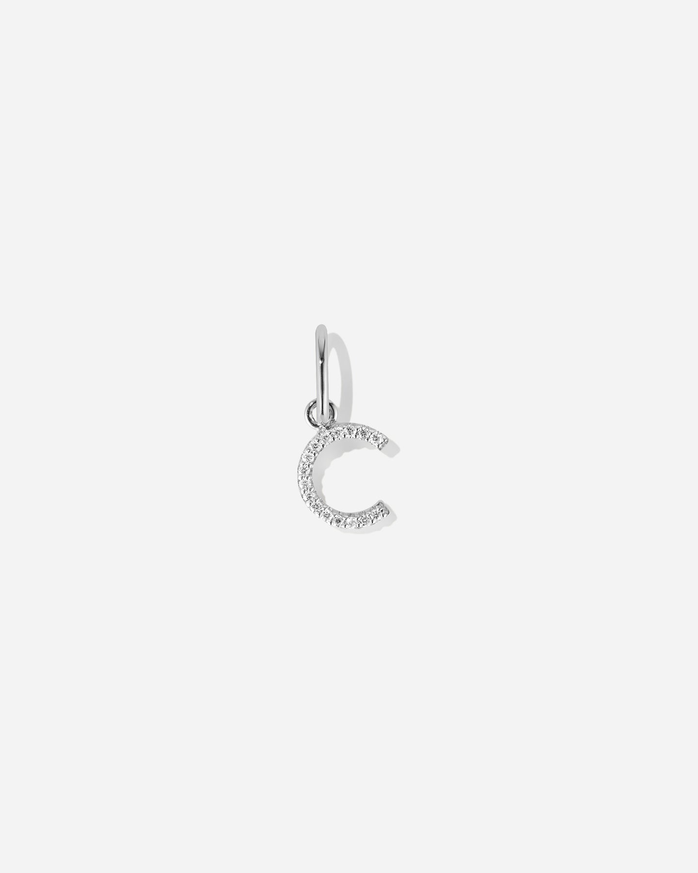 BRUNA The Label Charm C / 14k Weißgold / Laborgezüchtete Diamanten Lab-Grown Diamond Letter Charm