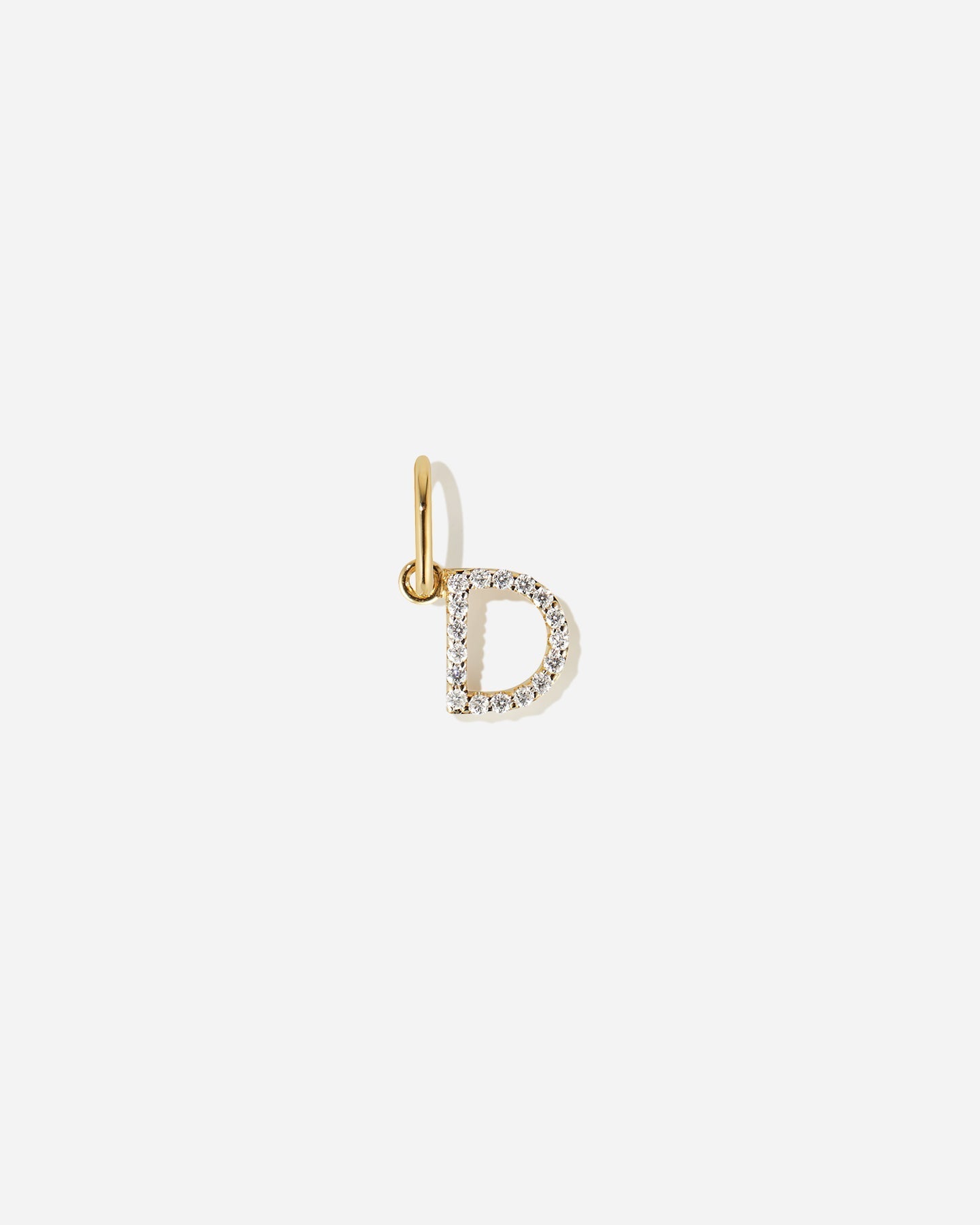 BRUNA The Label Charm D / 14k Massivgold / Laborgezüchtete Diamanten Lab-Grown Diamond Letter Charm