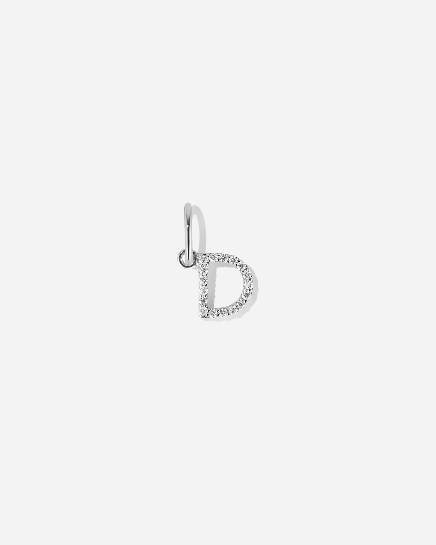 BRUNA The Label Charm D / 14k Weißgold / Laborgezüchtete Diamanten Lab-Grown Diamond Letter Charm