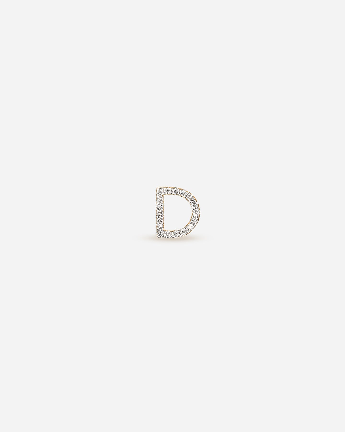 BRUNA The Label Earrings D / 14k Massivgold / Laborgezüchtete Diamanten Lab-Grown Diamond Letter Stud