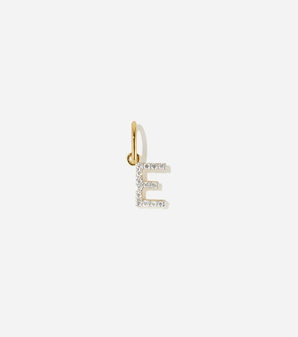 BRUNA The Label Charm E / 14k Massivgold / Laborgezüchtete Diamanten Lab-Grown Diamond Letter Charm
