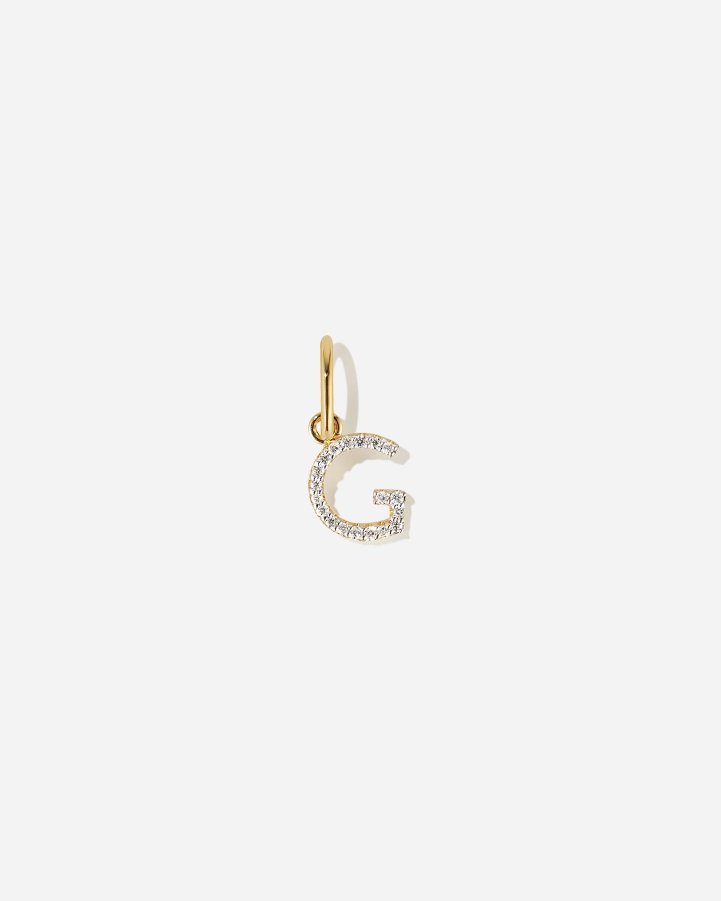 BRUNA The Label Charm G / 14k Massivgold / Laborgezüchtete Diamanten Lab-Grown Diamond Letter Charm