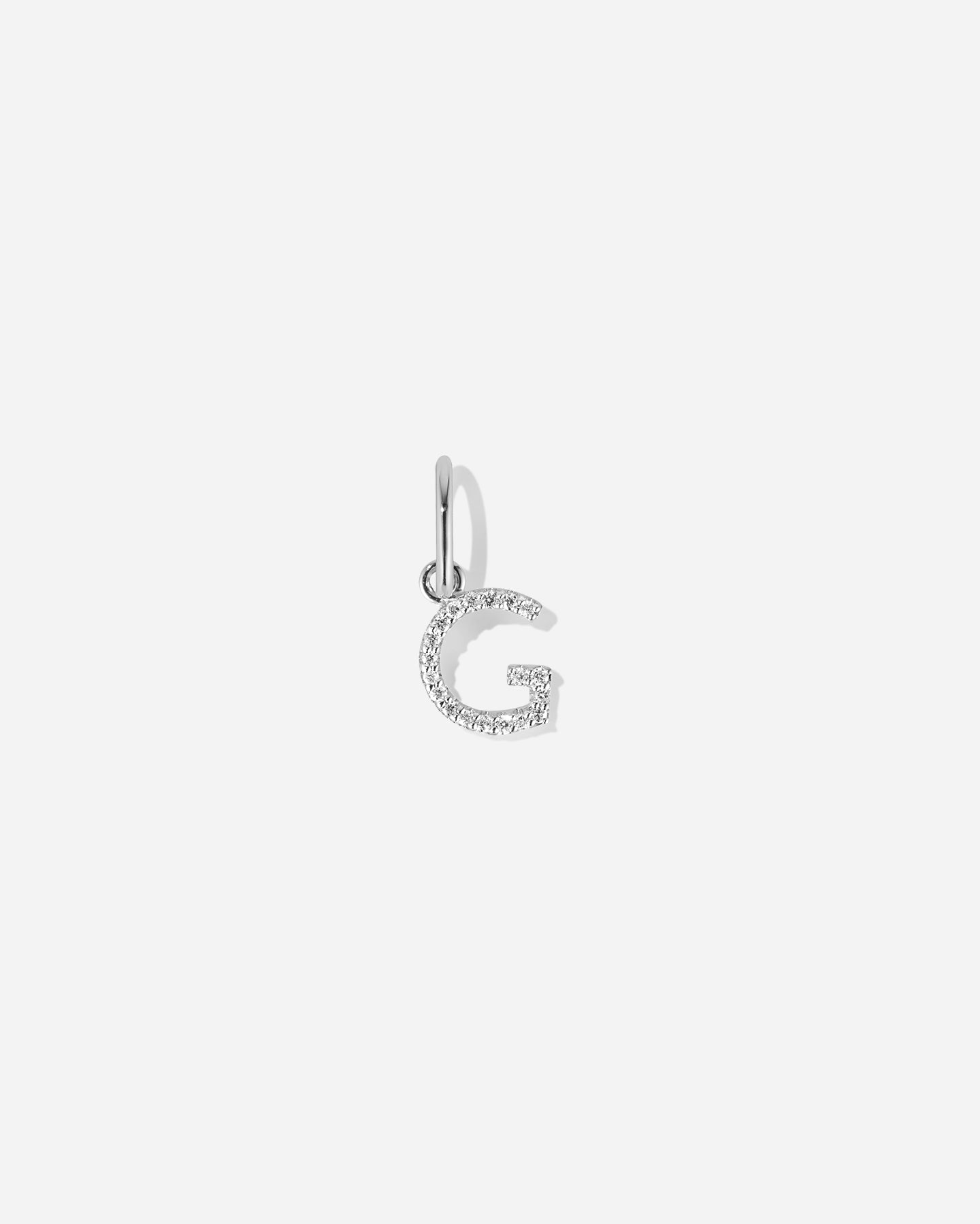 BRUNA The Label Charm G / 14k Weißgold / Laborgezüchtete Diamanten Lab-Grown Diamond Letter Charm