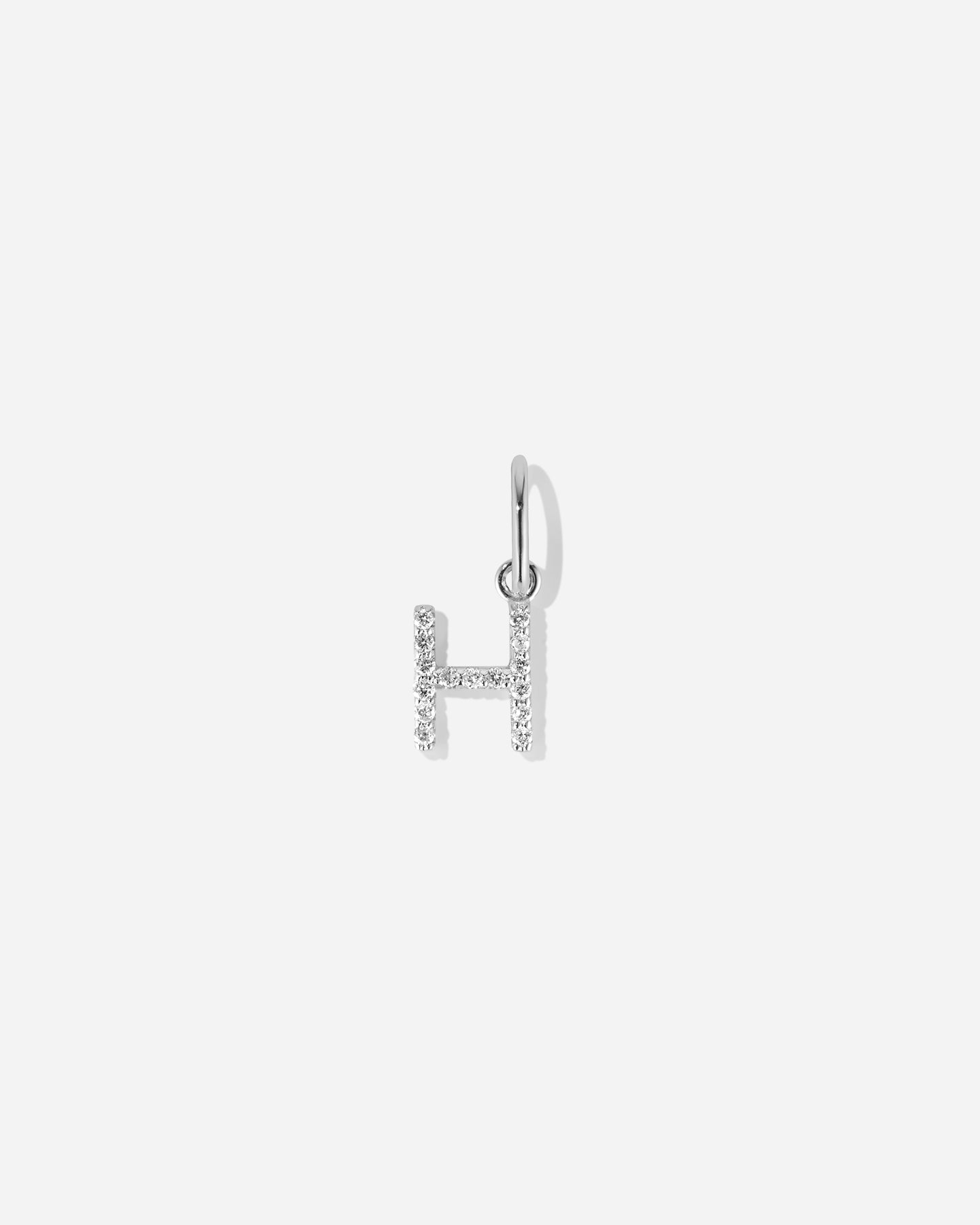 BRUNA The Label Charm H / 14k Weißgold / Laborgezüchtete Diamanten Lab-Grown Diamond Letter Charm