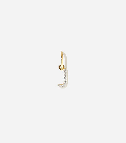 BRUNA The Label Charm J / 14k Massivgold / Laborgezüchtete Diamanten Lab-Grown Diamond Letter Charm