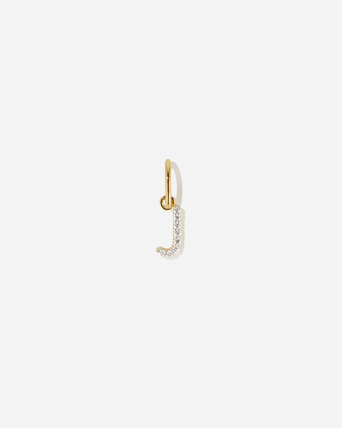 BRUNA The Label Charm J / 14k Massivgold / Laborgezüchtete Diamanten Lab-Grown Diamond Letter Charm
