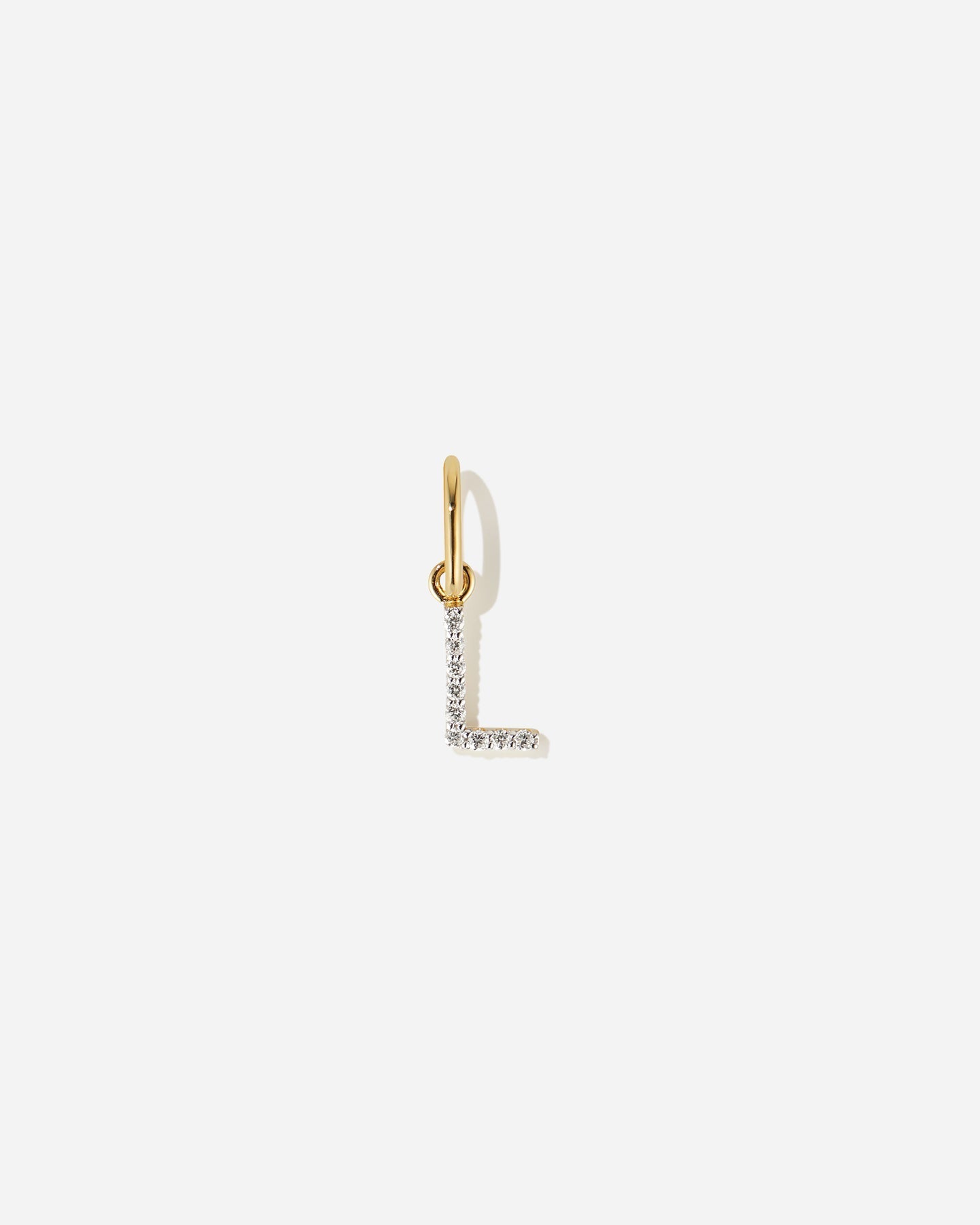BRUNA The Label Charm L / 14k Massivgold / Laborgezüchtete Diamanten Lab-Grown Diamond Letter Charm