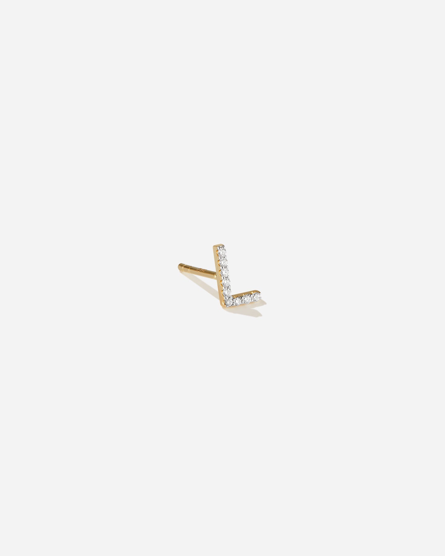 BRUNA The Label Earrings Lab-Grown Diamond Letter Stud