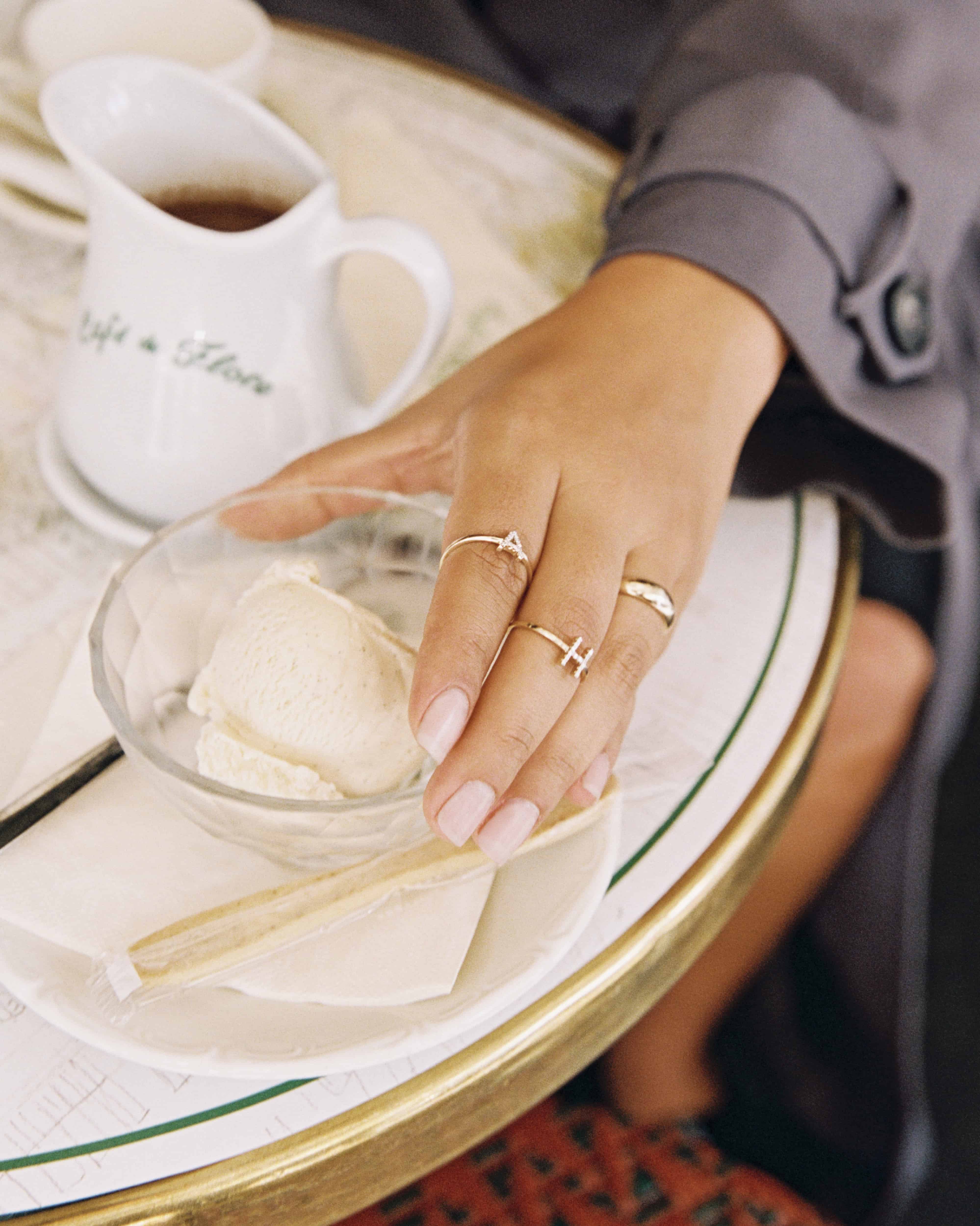 BRUNA The Label Ring Lab-Grown Diamond Letter Ring