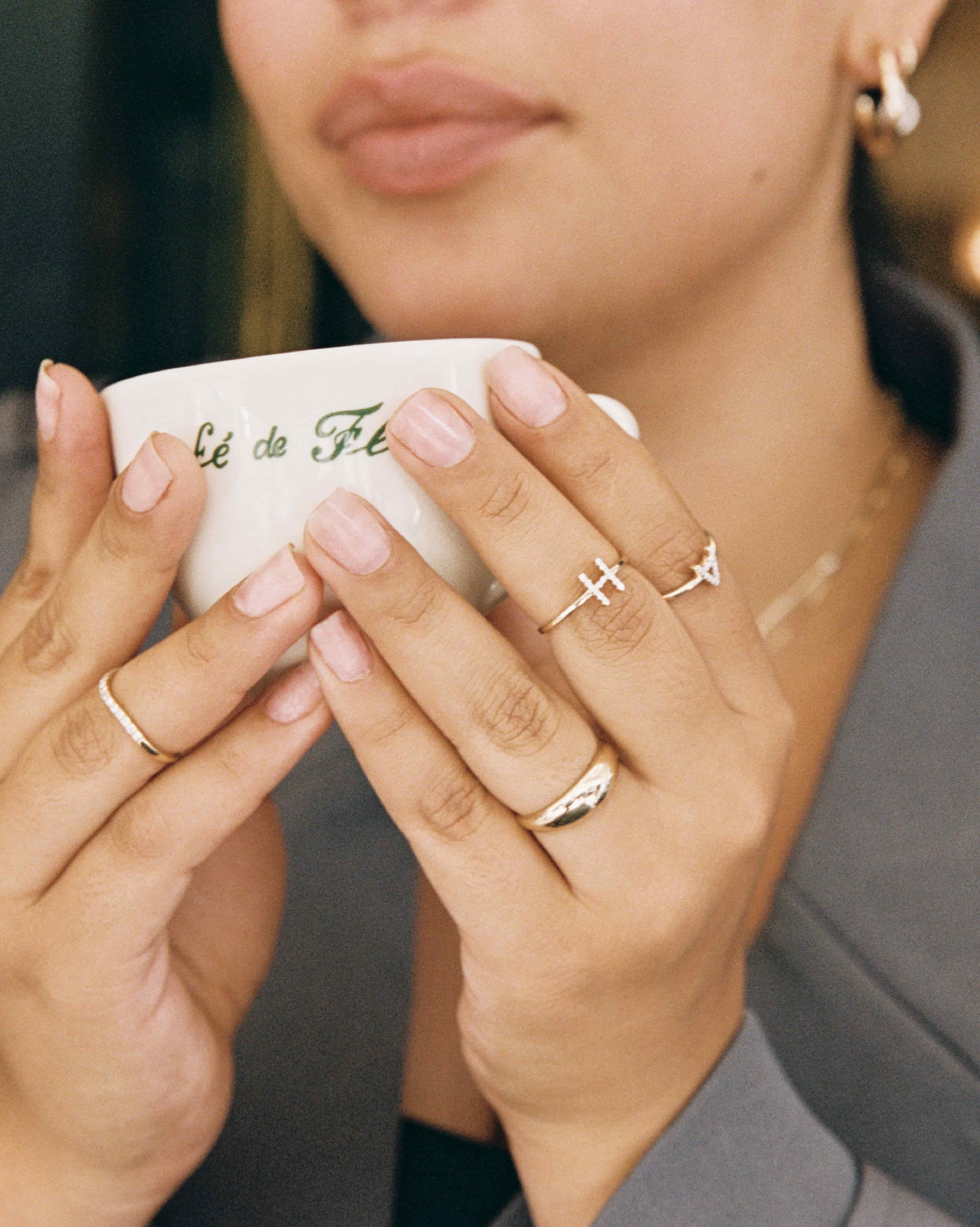 BRUNA The Label Ring Lab-Grown Diamond Letter Ring