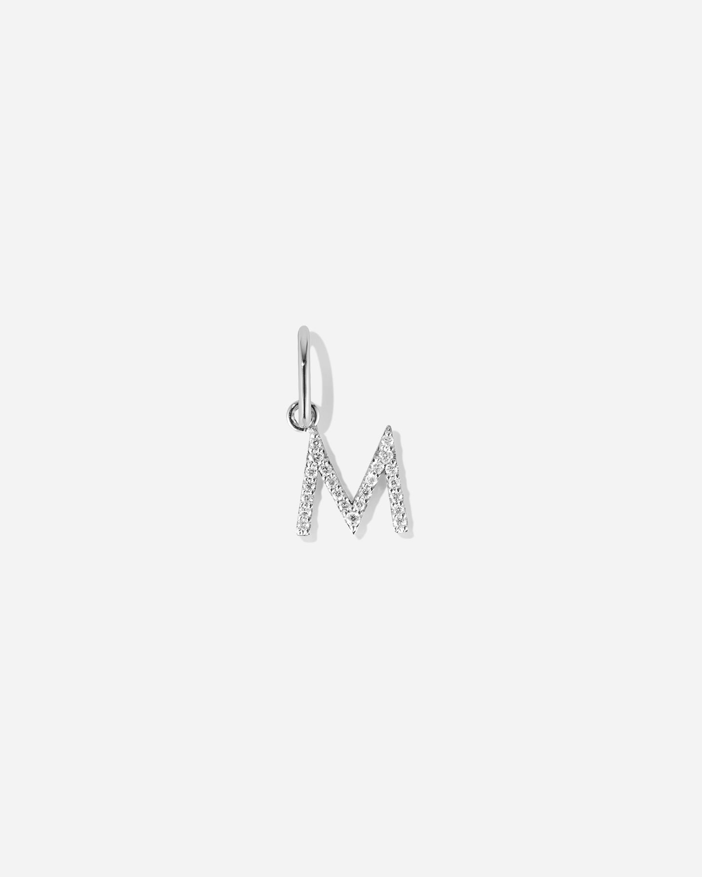 BRUNA The Label Charm M / 14k Weißgold / Laborgezüchtete Diamanten Lab-Grown Diamond Letter Charm