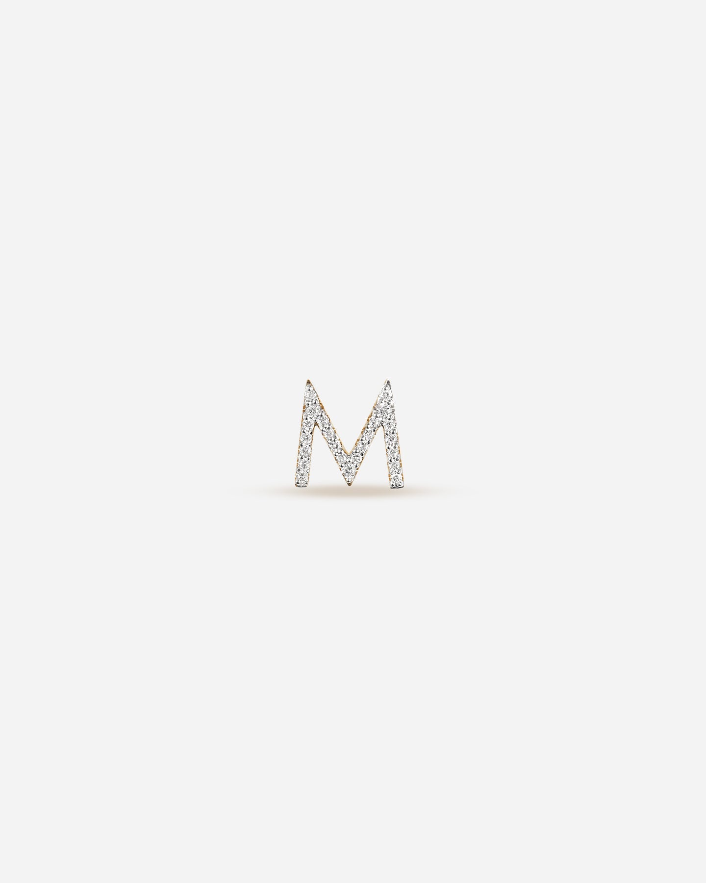 BRUNA The Label Earrings M / 14k Massivgold / Laborgezüchtete Diamanten Lab-Grown Diamond Letter Stud