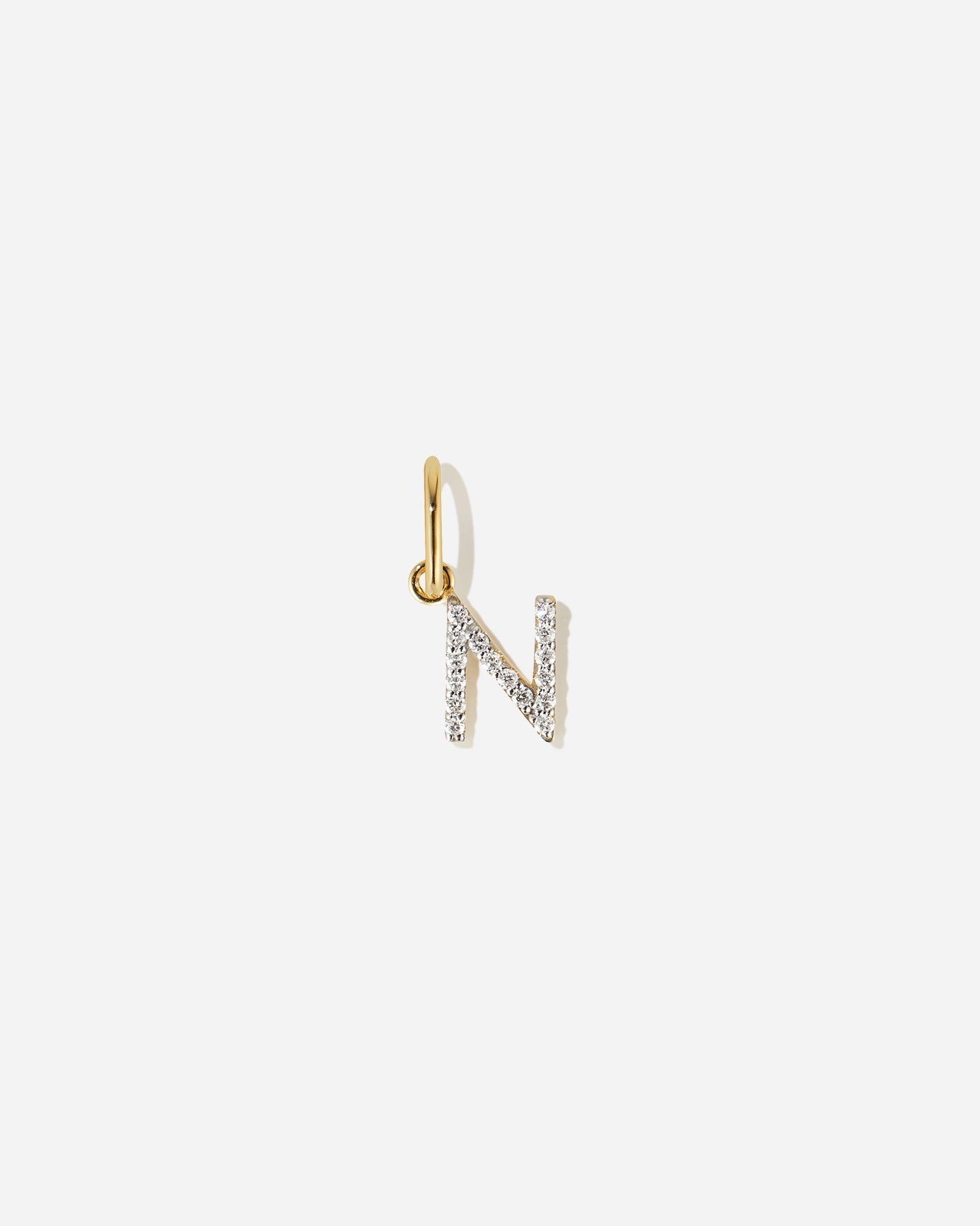 BRUNA The Label Charm N / 14k Massivgold / Laborgezüchtete Diamanten Lab-Grown Diamond Letter Charm