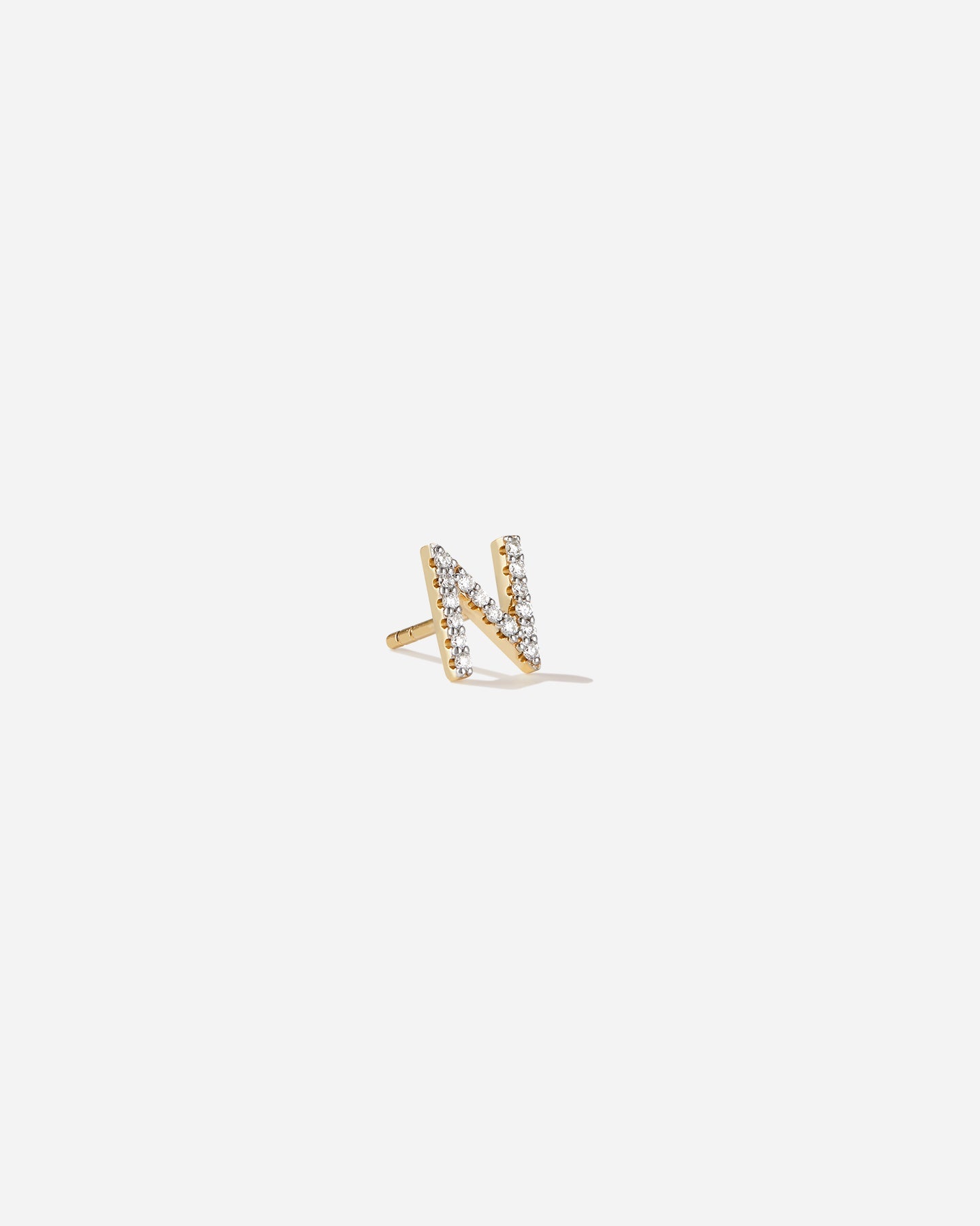 BRUNA The Label Earrings Lab-Grown Diamond Letter Stud