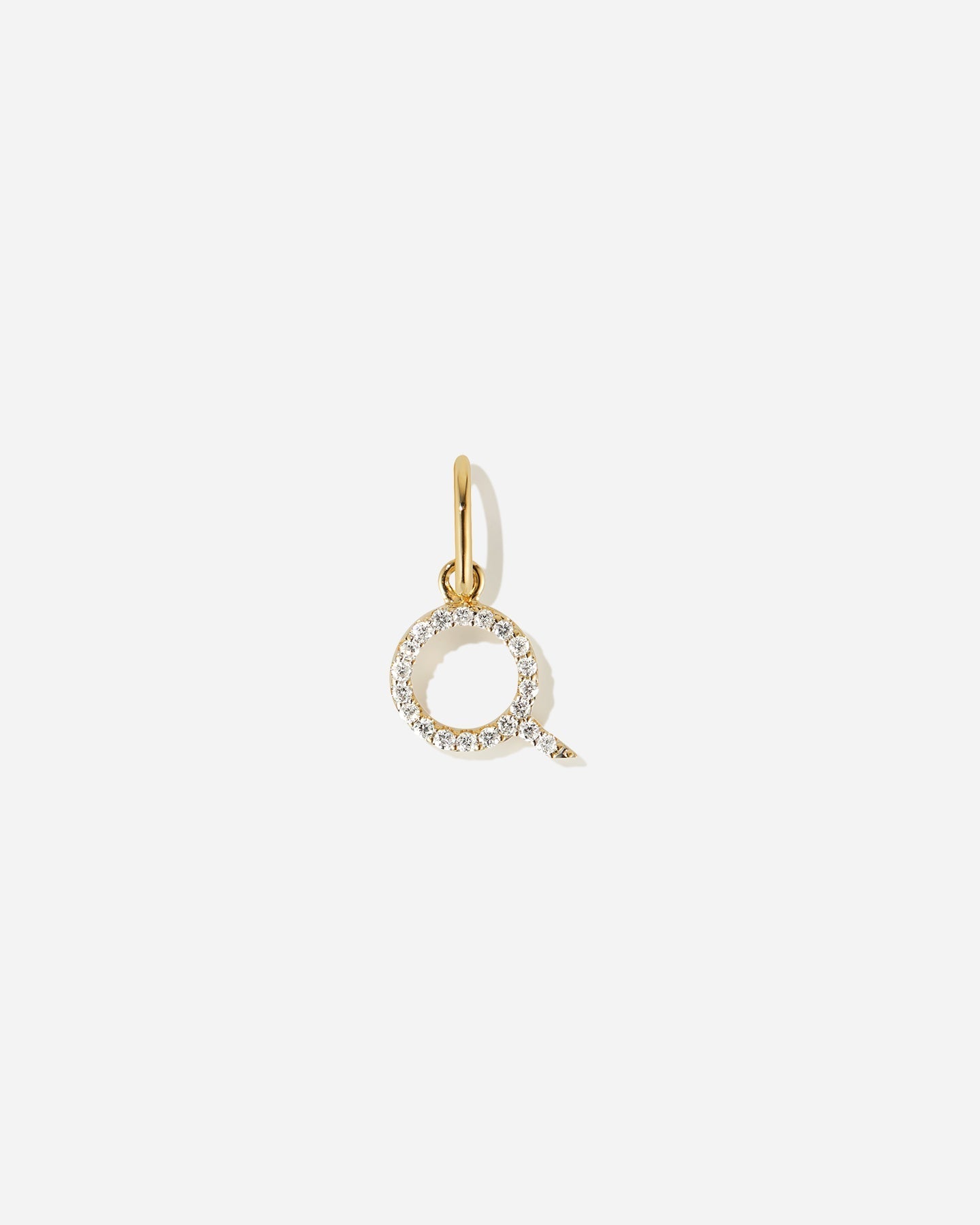 BRUNA The Label Charm Q / 14k Massivgold / Laborgezüchtete Diamanten Lab-Grown Diamond Letter Charm