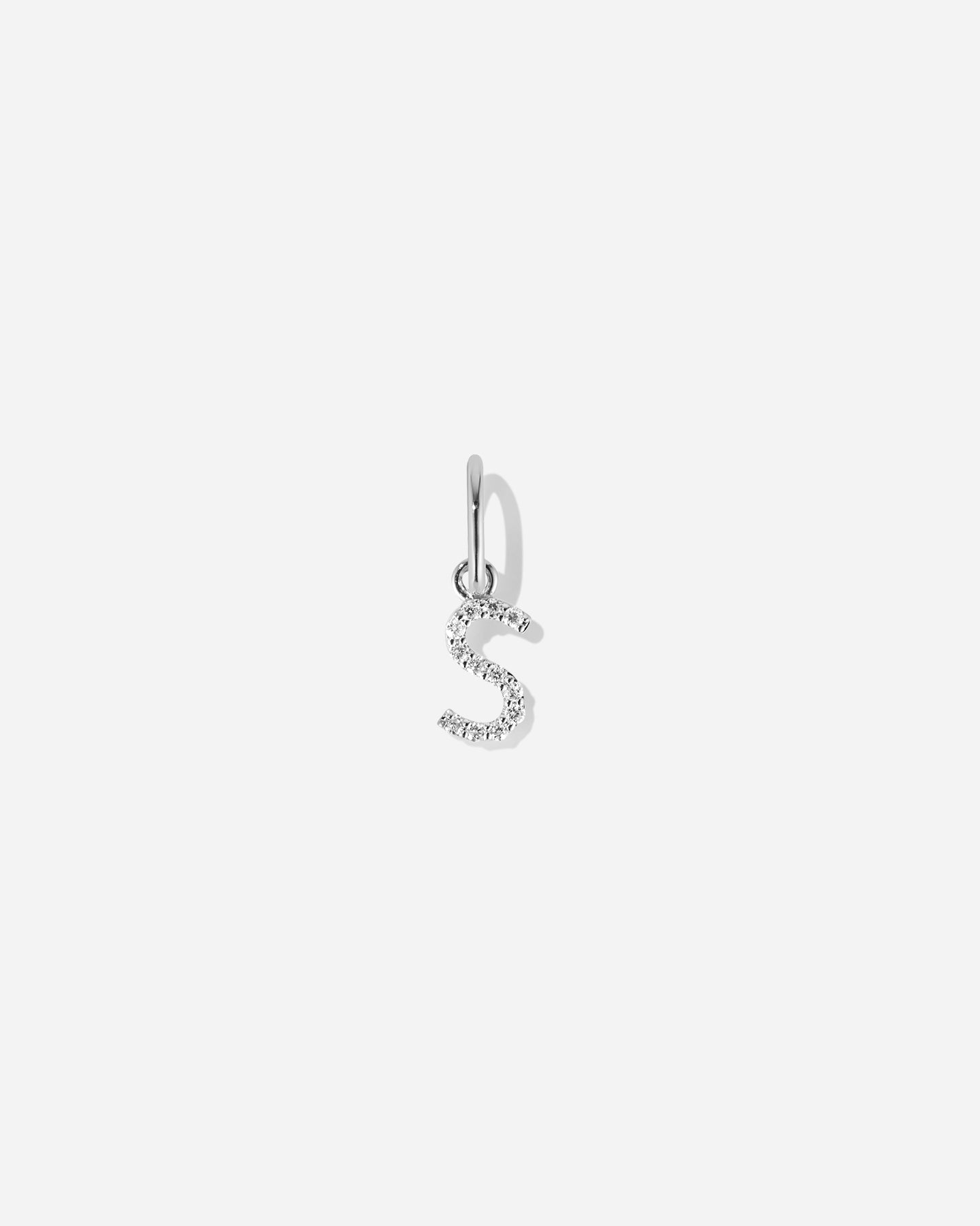 BRUNA The Label Charm S / 14k Weißgold / Laborgezüchtete Diamanten Lab-Grown Diamond Letter Charm